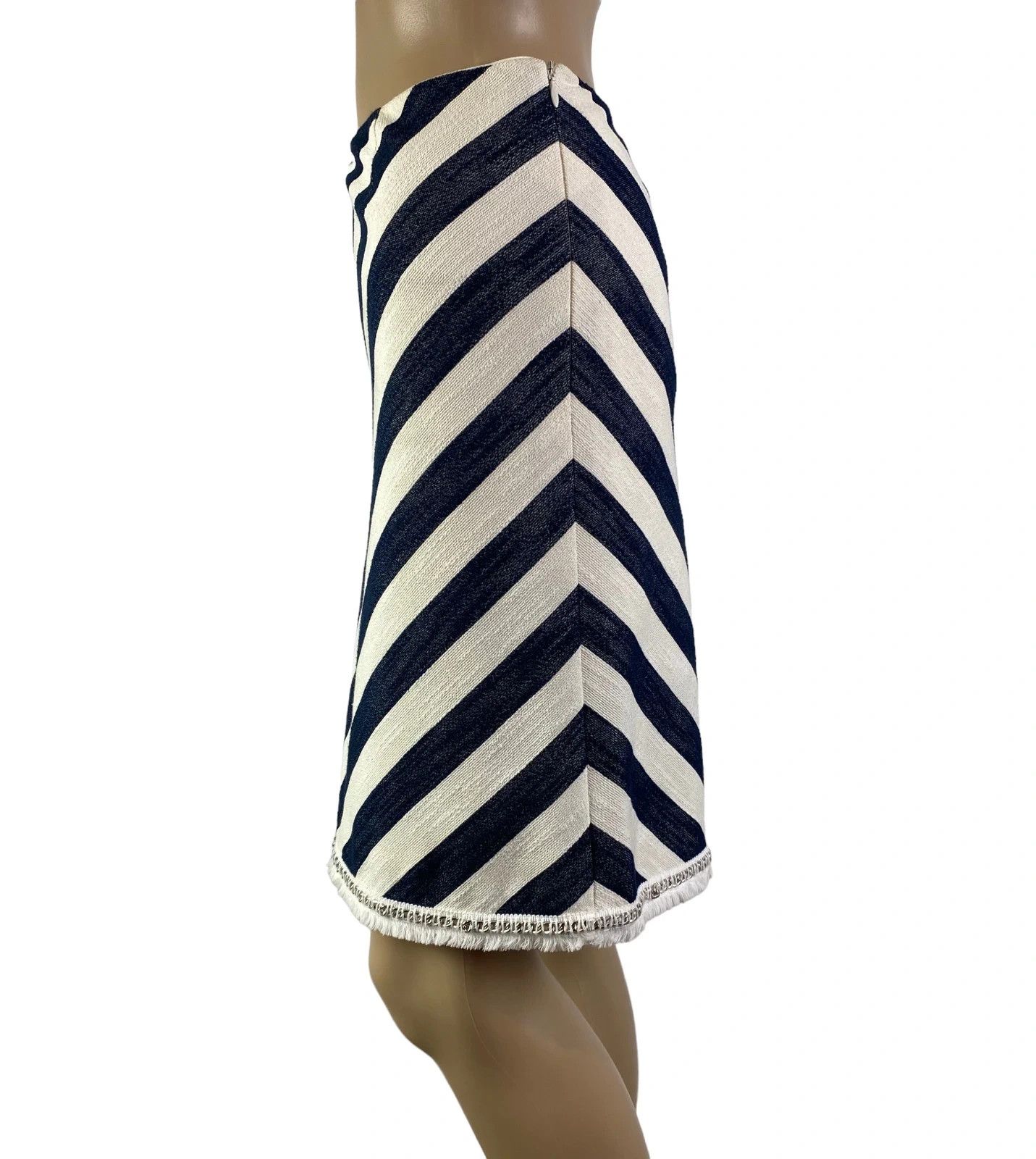Laurel Laurel Skirt Striped Chain Decor size GB12 i44 Size 30" / US 8 / IT 44 - 6 Thumbnail