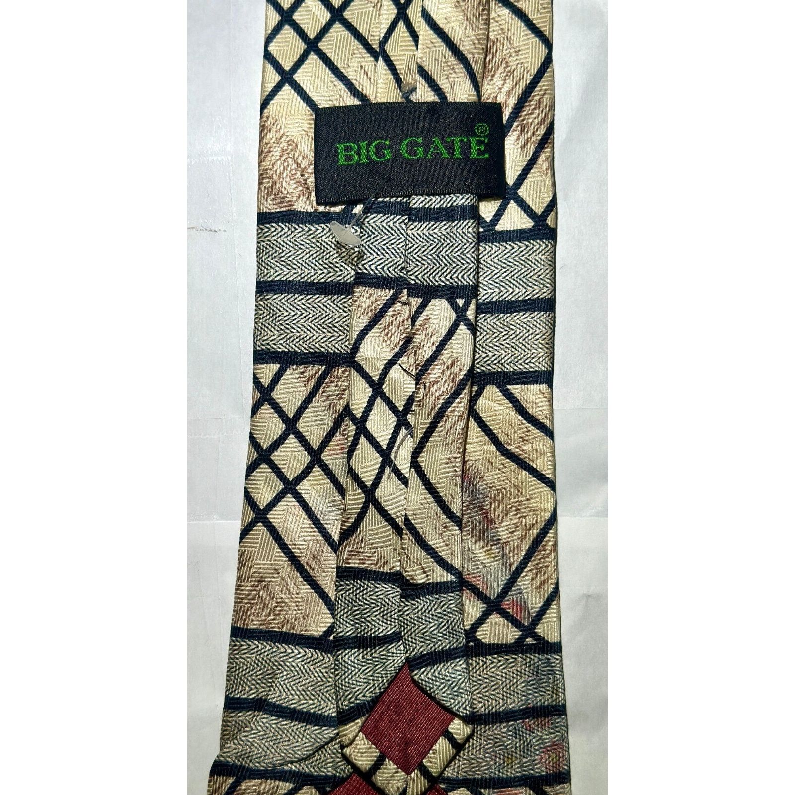 Other Vtg Silk Ties Bruno Rossi Italy Bardelli Roma Lattice Retro Size ONE SIZE - 9 Thumbnail