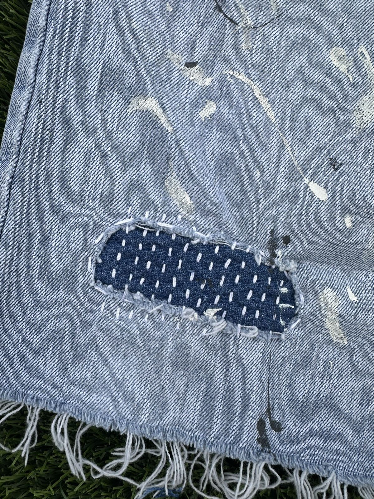 Japanese Brand × Levi's × Vintage Vintage baggy sashiko patch Levi’s 550 jorts Size US 31 - 2 Thumbnail