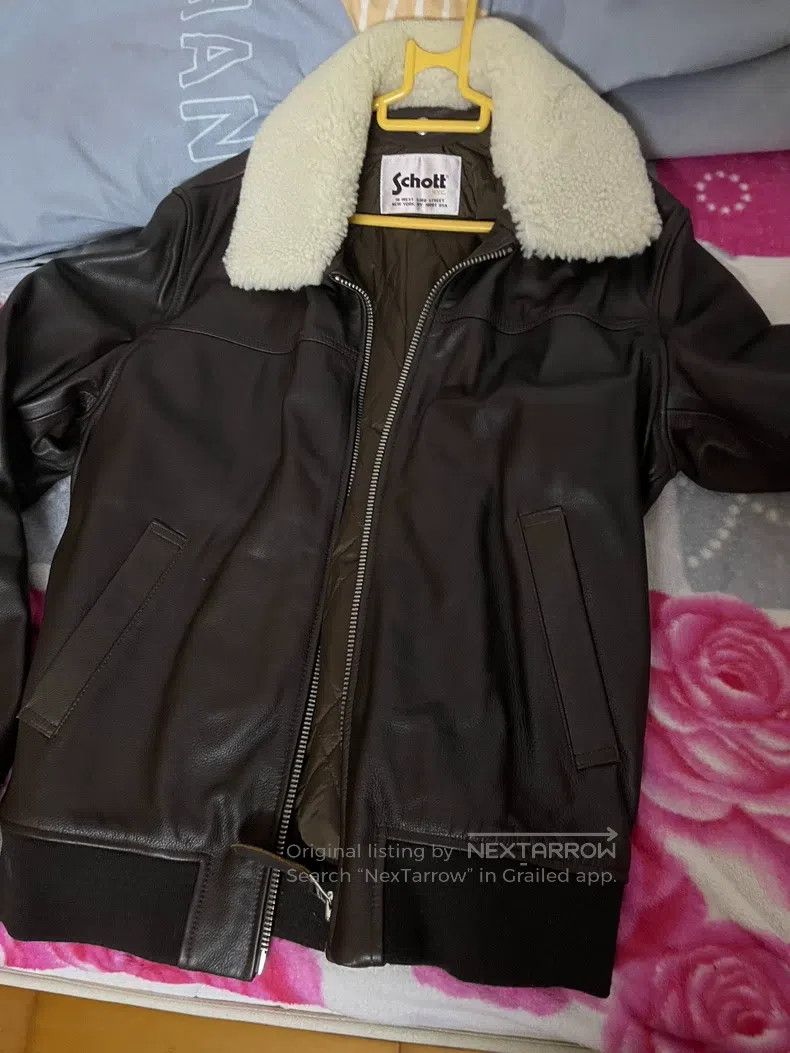 Schott Schott NYC Men's Leather Jacket Flight Suit American Leath Size US L / EU 52-54 / 3 - 1 Thumbnail