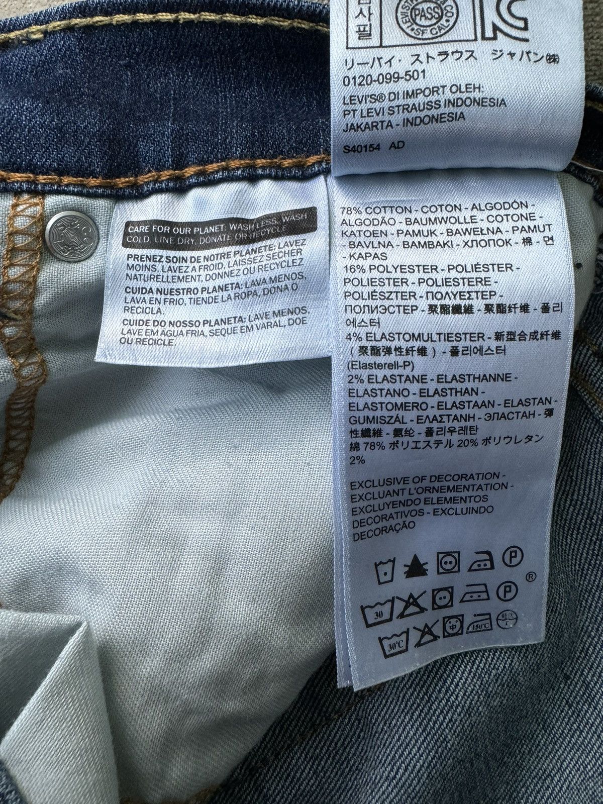 Levi's Sick Levi’s 513 31x34 Slim Fit Denim Jeans Size US 31 - 13 Thumbnail