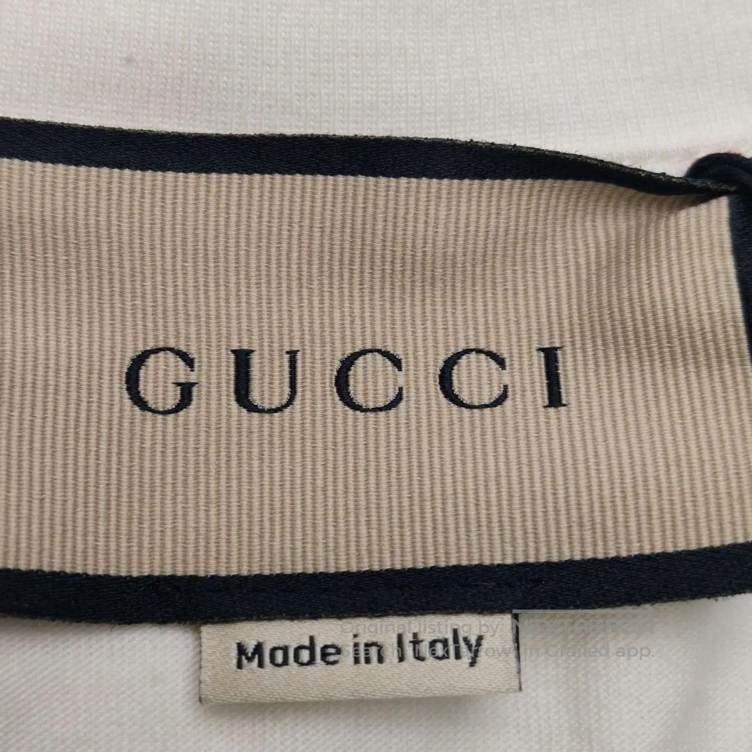 Gucci Gucci White Logo Graphic T-Shirt M. Size US XXL / EU 58 / 5 - 2 Thumbnail