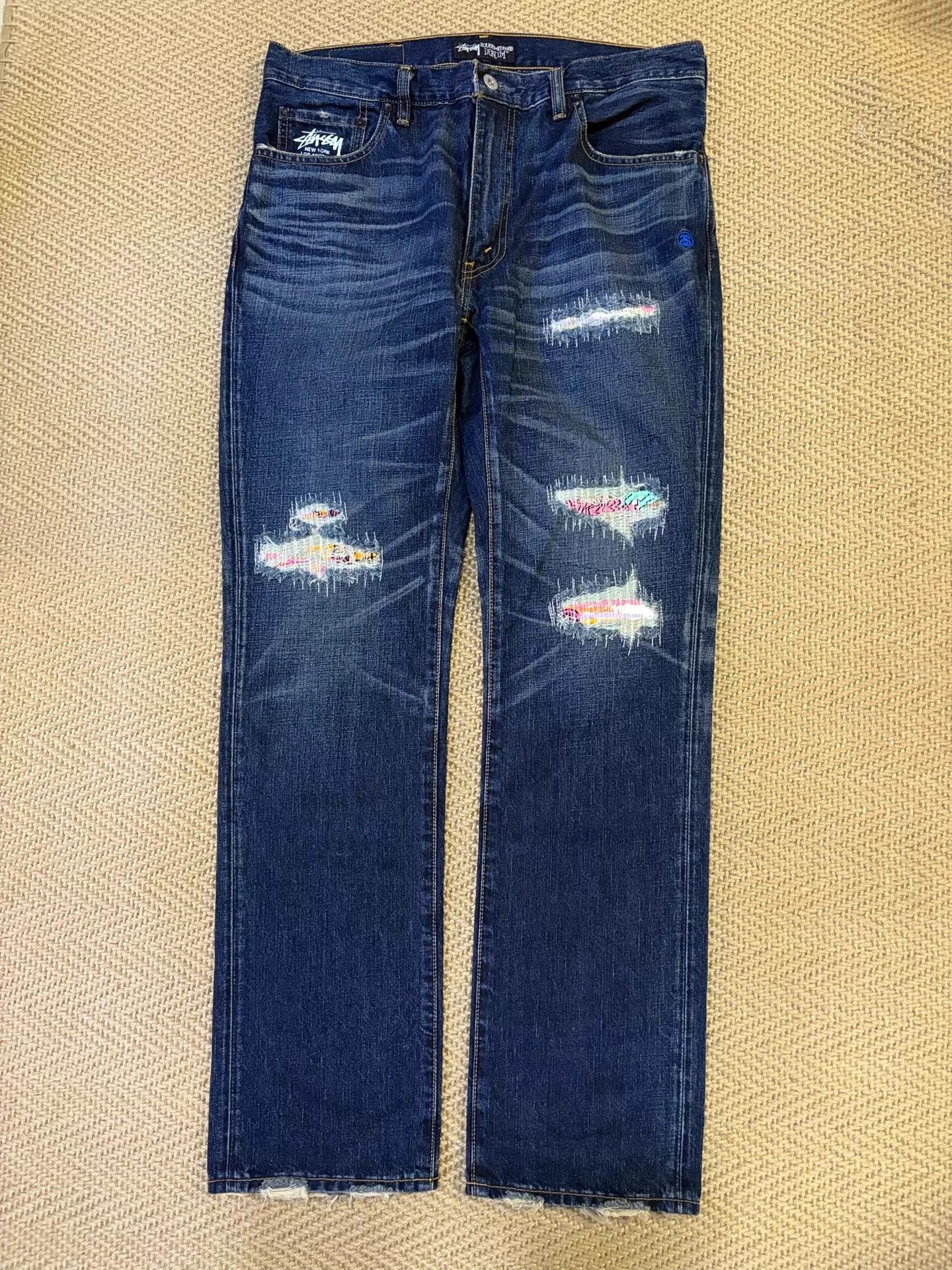 Levi's Levis x Stussy Crush 505 Distressed Washed Slim Jean W34 NWT Size US 34 / EU 50 - 1 Thumbnail