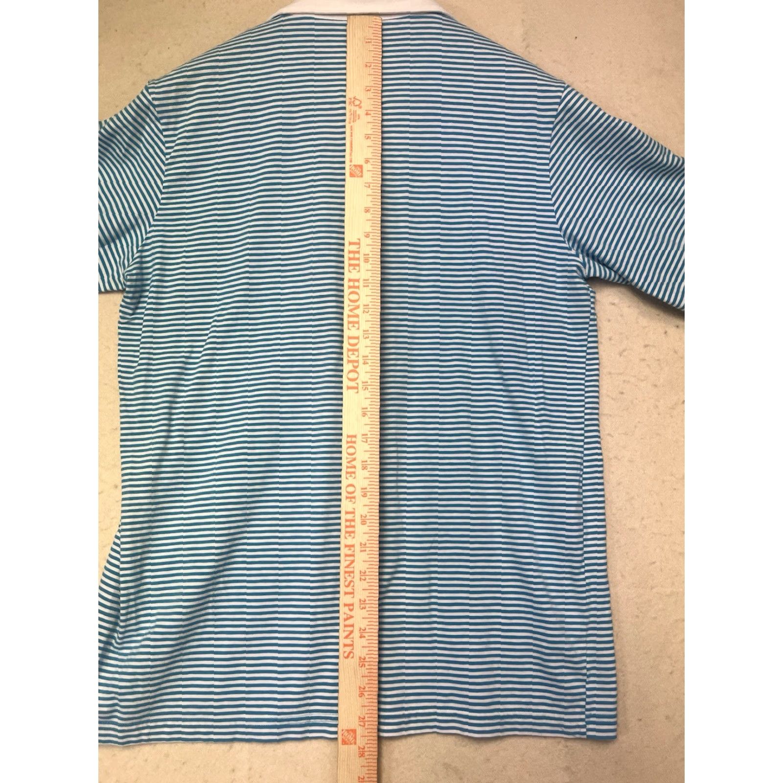 Vintage Criquet Polo Shirt Mens M Blue White Short Sleeve Striped Logo Embroidered Knit Cotton Golf Casual Shirt Mens Size US M / EU 48-50 / 2 - 4 Thumbnail
