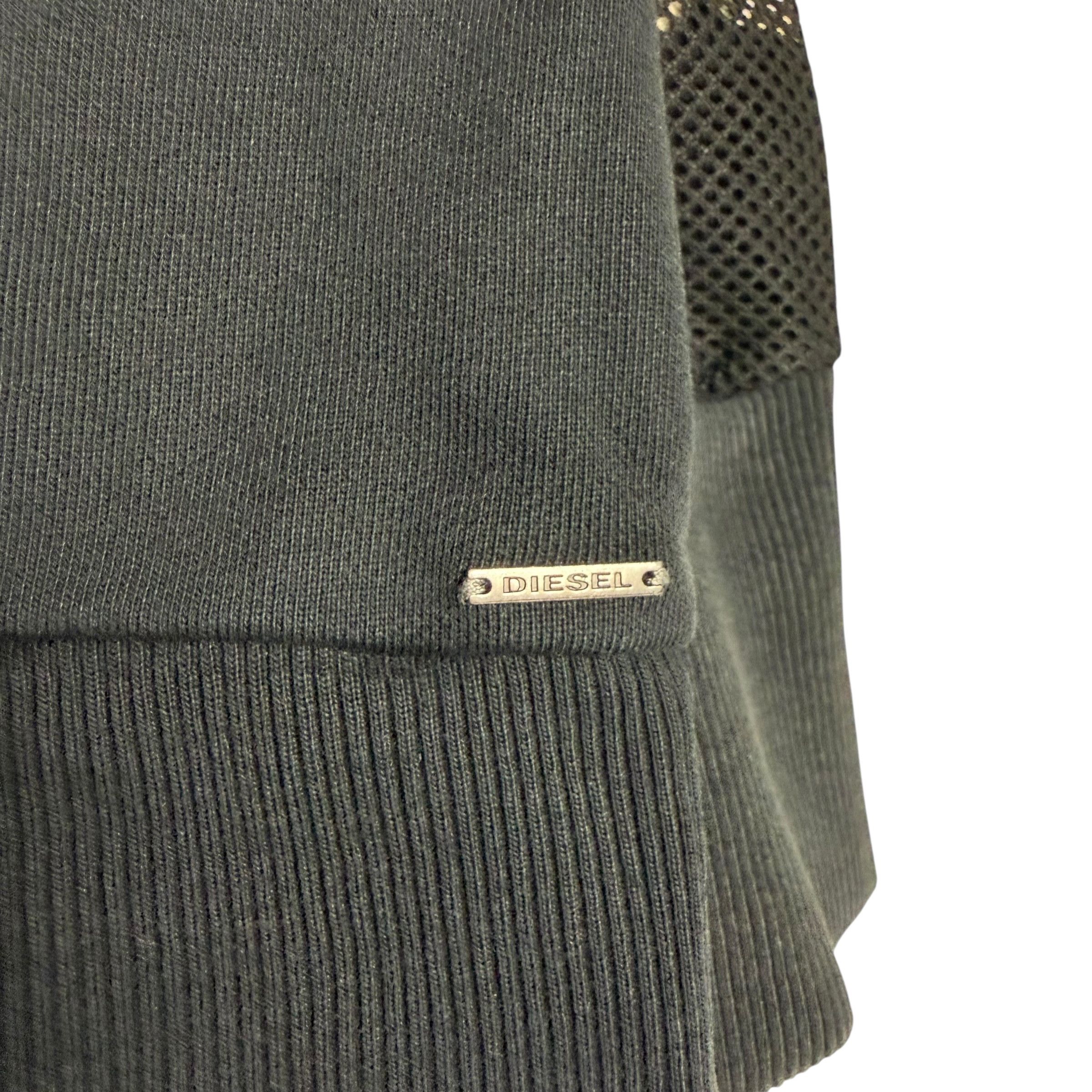 Diesel 🔥RARE🔥Vintage Diesel Sweatshirt Mesh Sleeves Size US XL / EU 56 / 4 - 6 Thumbnail