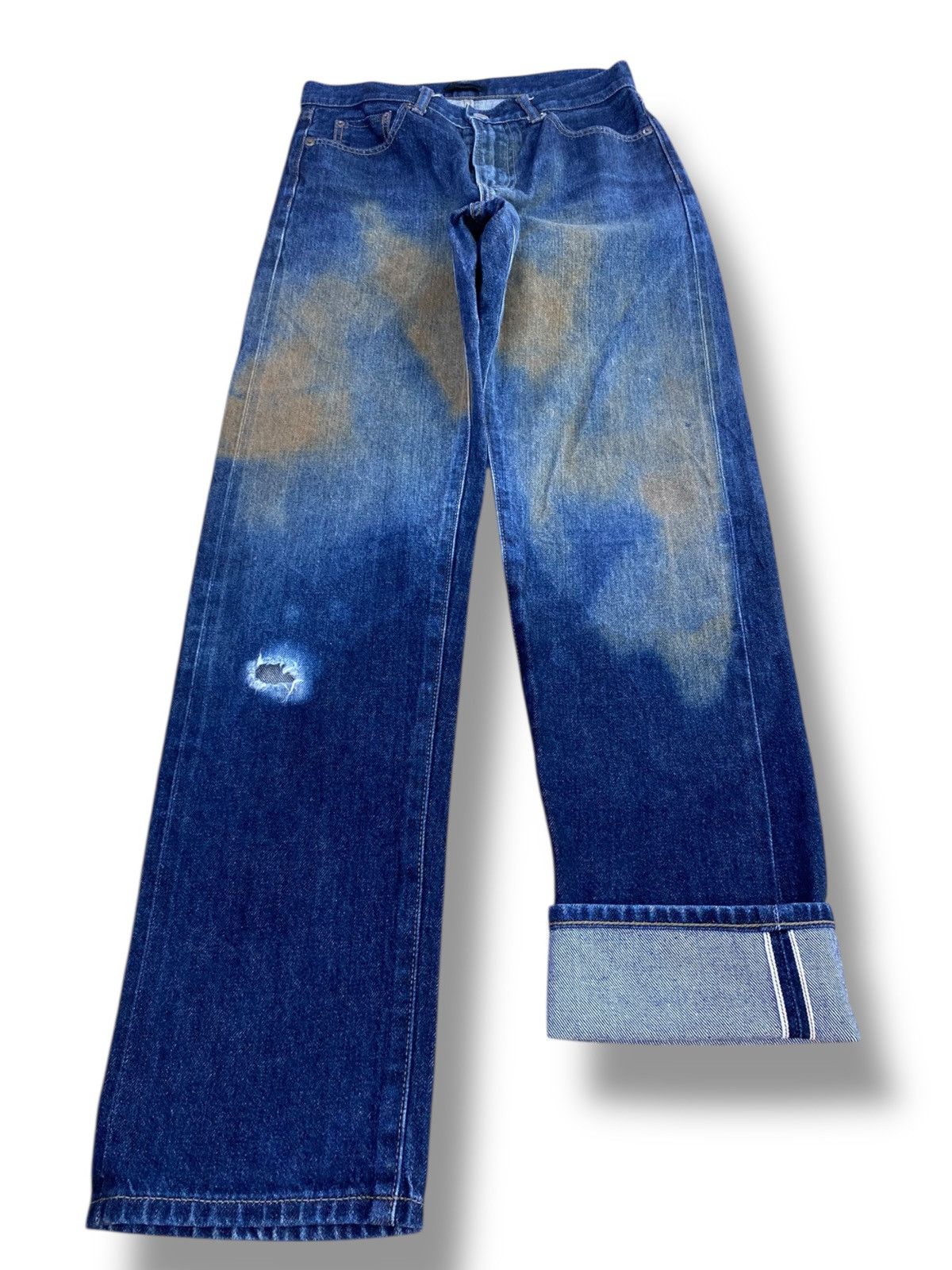 Uniqlo Uniqlo X Selvedge Rusty Faded Wash Style Loose Jeans Size US 26 / EU 42 - 1 Thumbnail