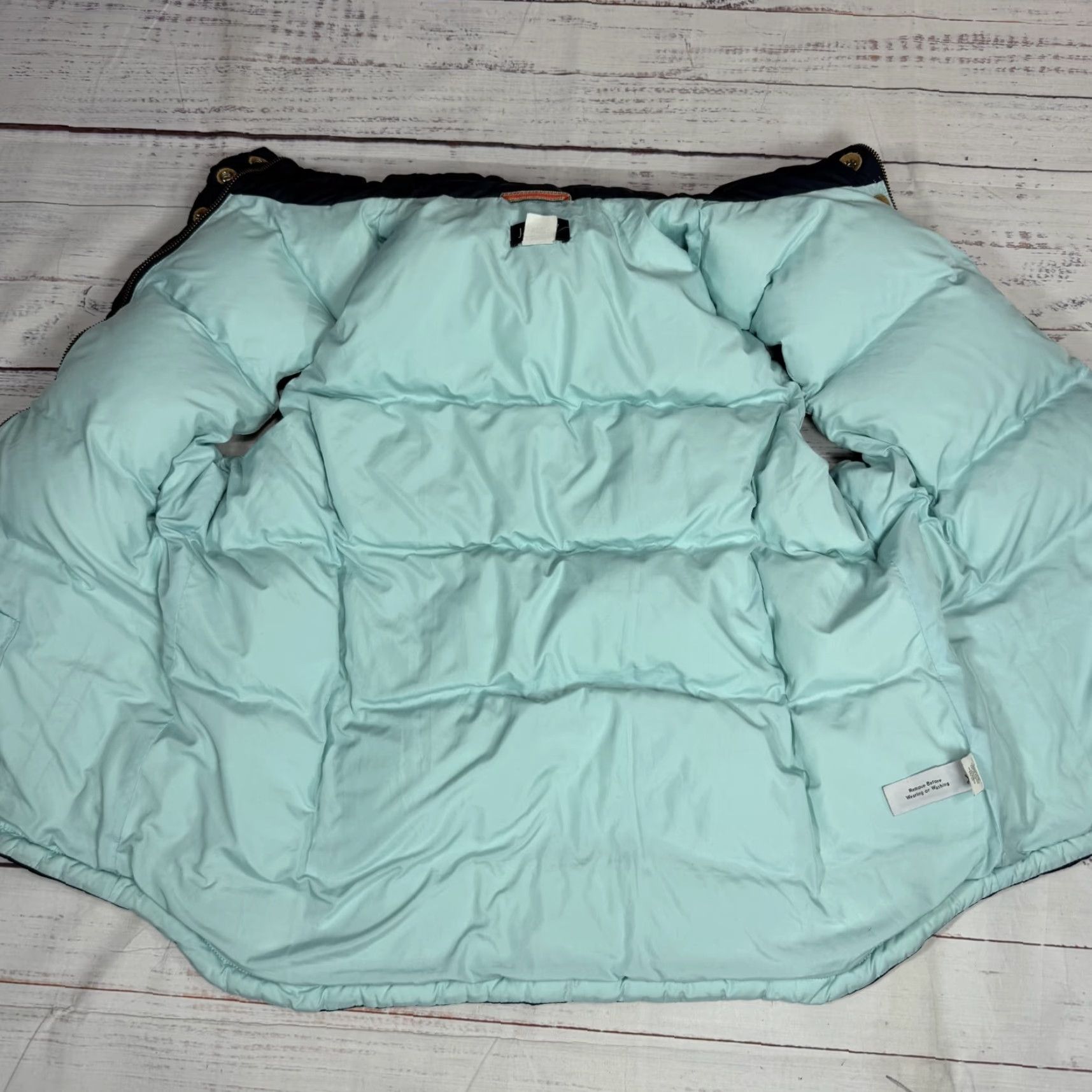 J.Crew J.CREW Women's Blue Puffer Down Vest Full Zip Snap Pockets Outdoor Size L (Vest) Size L / US 10 / IT 46 - 4 Thumbnail