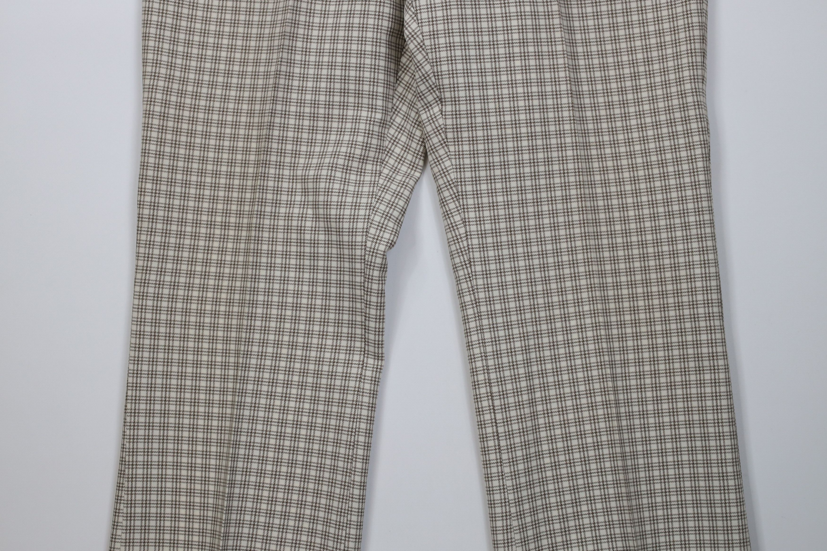 Vintage Vintage 70s Streetwear Flared Wide Leg Chino Pants Plaid USA Size US 36 / EU 52 - 3 Thumbnail