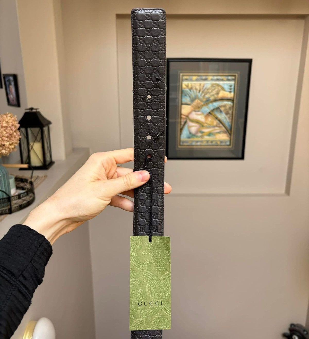 Gucci Gucci Micro Monogram Chocolate Brown Belt Size 30 - 3 Thumbnail