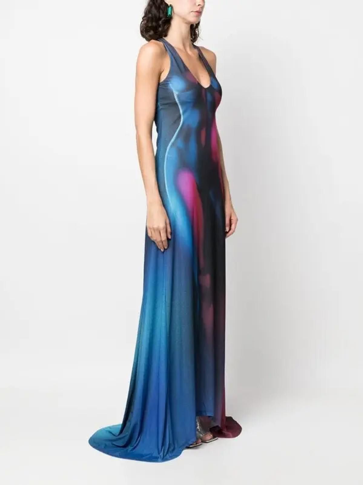 Patrizia Pepe Patrizia Pepe Dress scoop-neck Maxi Purple/Blue Sz 0 Size XS / US 0-2 / IT 36-38 - 4 Thumbnail