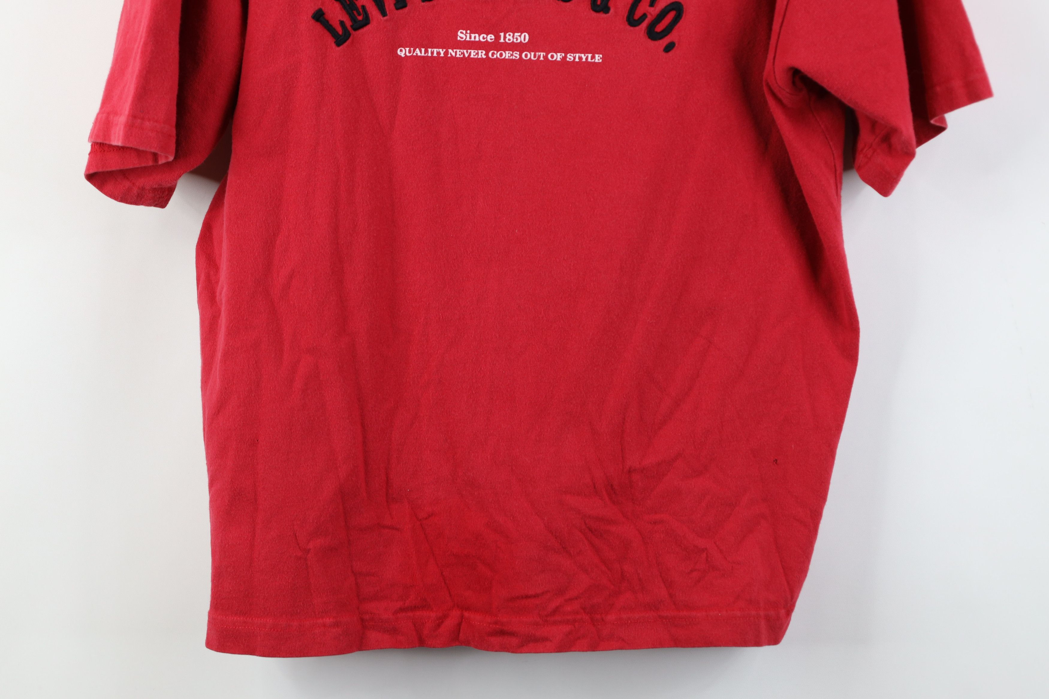 Levi's Vintage 90s Levis Spell Out Short Sleeve T-Shirt Red Size M / US 6-8 / IT 42-44 - 3 Thumbnail