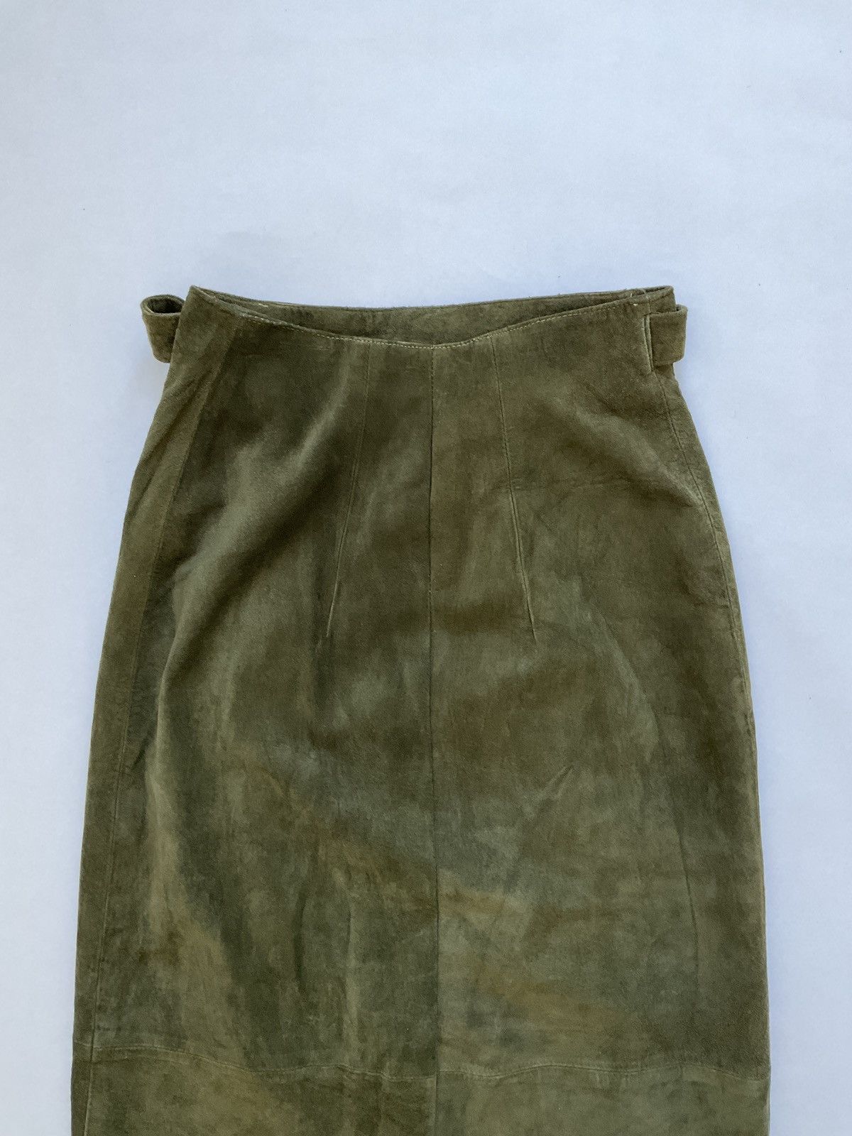 Vintage Suede wrap skirt with bangs Size 26" / US 2 / IT 38 - 11 Thumbnail