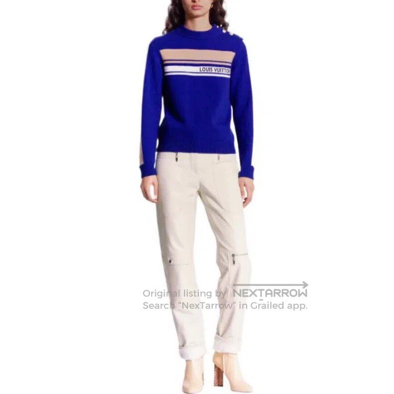 Louis Vuitton Louis Vuitton 22 Blue Logo monogrammed striped intarsia ca Size US M / EU 48-50 / 2 - 9 Thumbnail