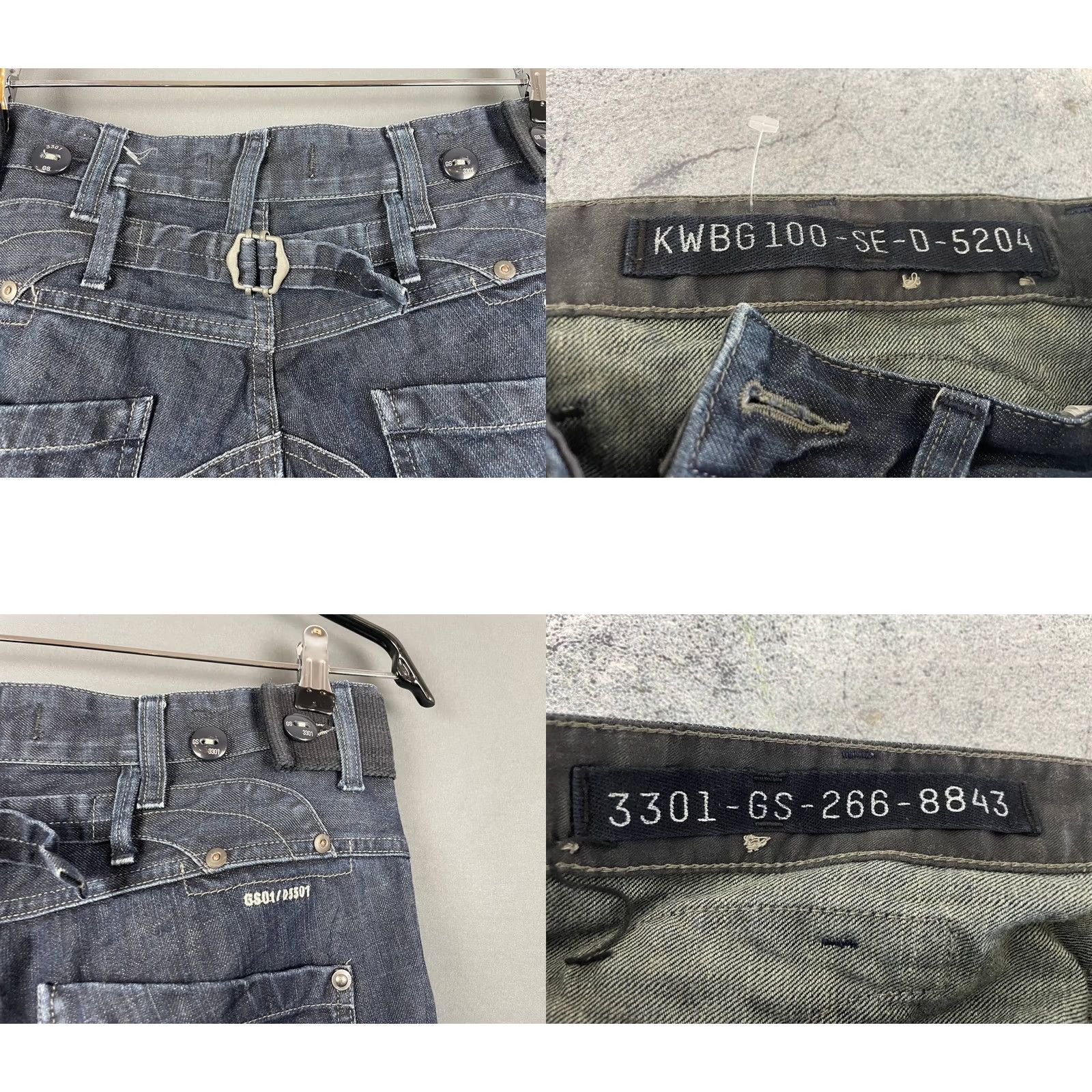 G-Star G-Star Jeans Main Street Mens Cargo Denim Cotton Straight Leg Blue 41in Waist 32in Inseam Belt Loop Regular Fit 33 Medium Wash Vintage No Size US 33 - 11 Thumbnail