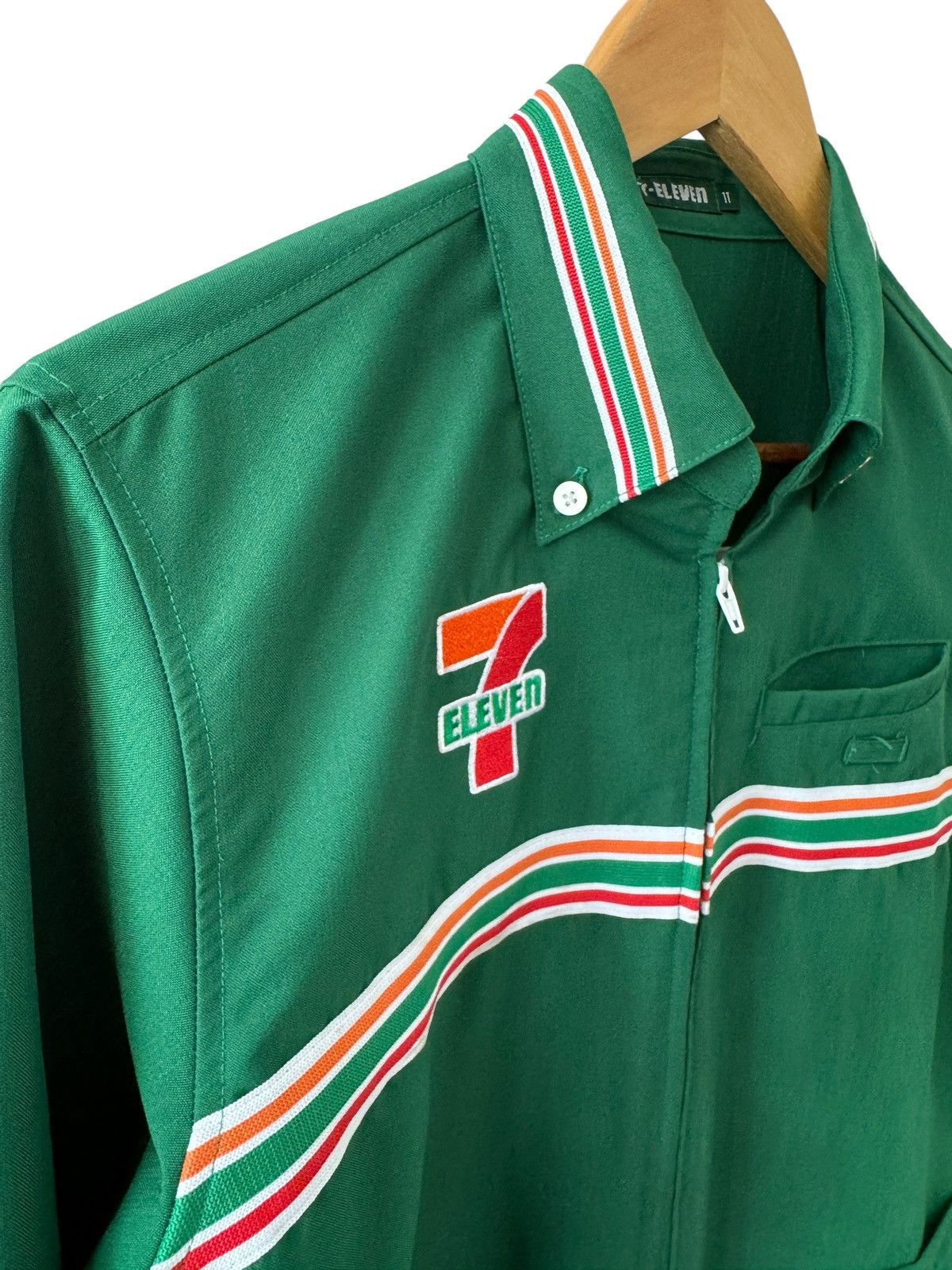 Japanese Brand Vintage 7-ELEVEN Uniform Shirt/Jacket Zip Up Size US M / EU 48-50 / 2 - 10 Thumbnail