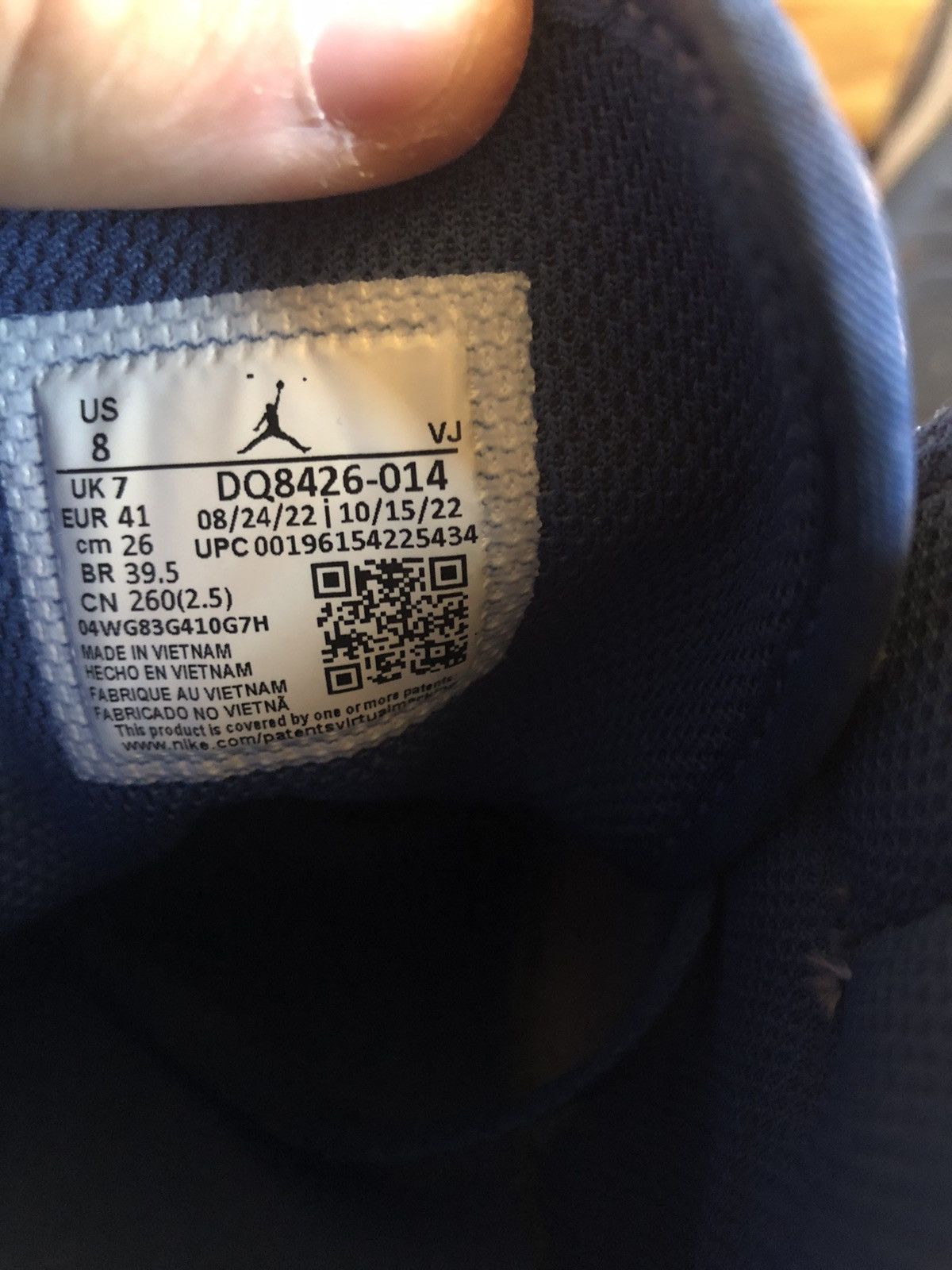 Jordan Brand Grey And Blue Jordan 1 Size US 8 / EU 41 - 7 Thumbnail