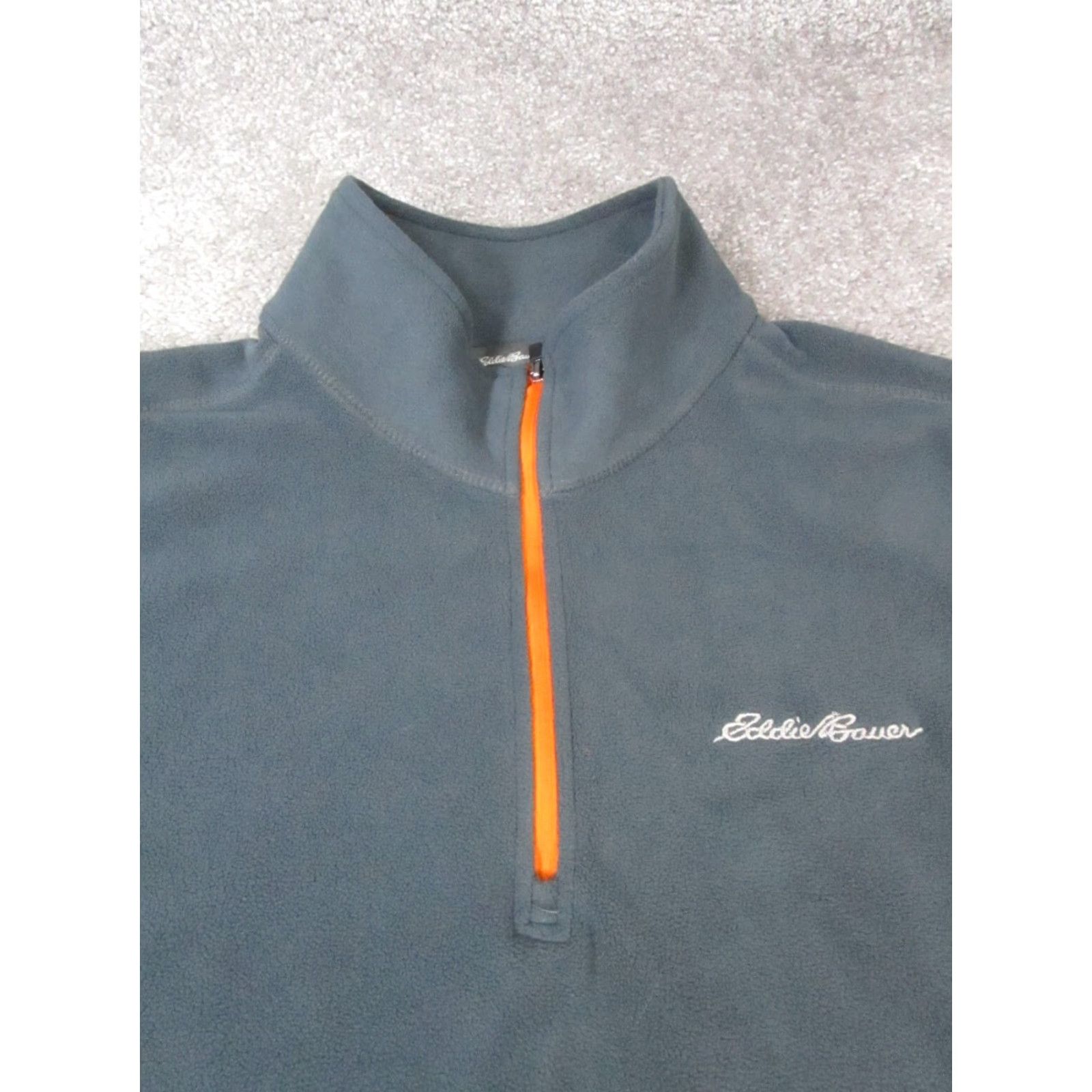 Eddie Bauer Eddie Bauer Sweater Mens Large Tall Gray Orange Hiking Quarterzip Fleece Size US L / EU 52-54 / 3 - 2 Thumbnail