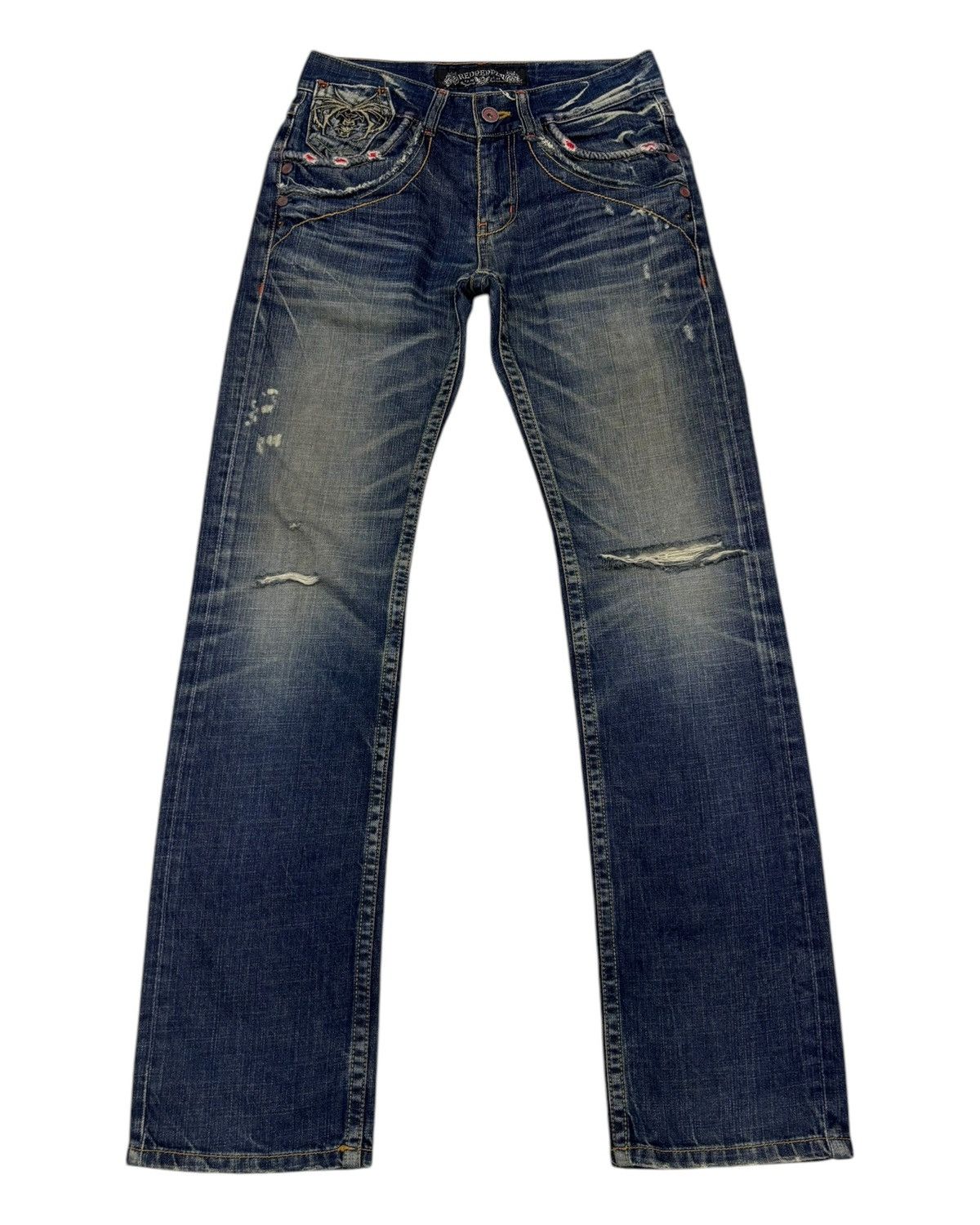 If Six Was Nine 🔥RED PEPPER DISTRESSED DENIM DOUBLE POCKET PUNK JEAN Size US 30 / EU 46 - 1 Thumbnail
