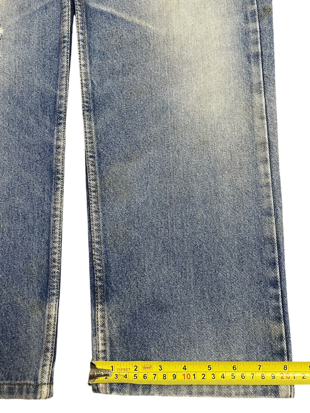 Armani Vintage Italy Armani Jeans Blue Wash Distressed Loose Jeans Size US 32 / EU 48 - 16 Thumbnail