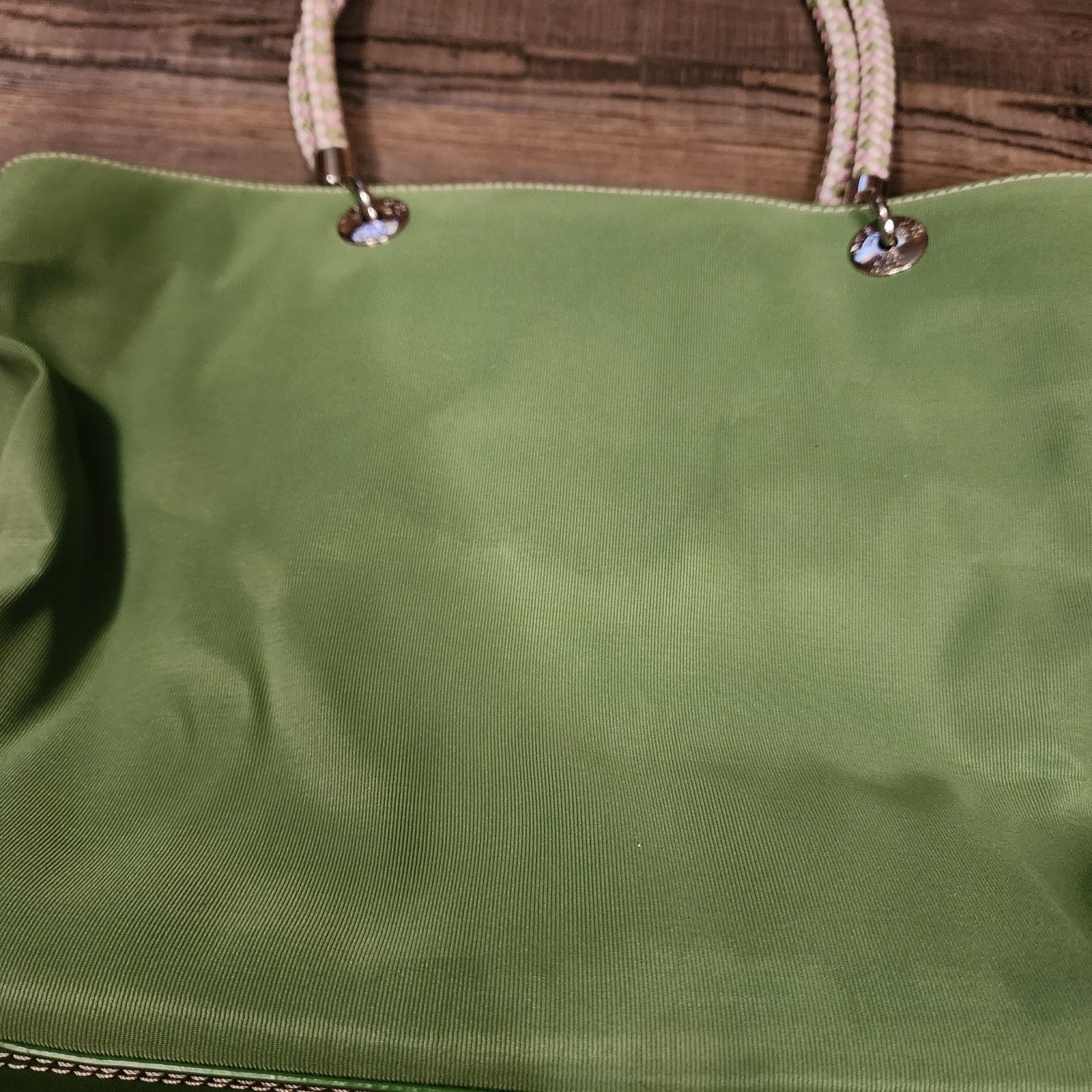 The Sak The Sak Green Canvas handbag Braided handle beautiful inside Size ONE SIZE - 2 Thumbnail
