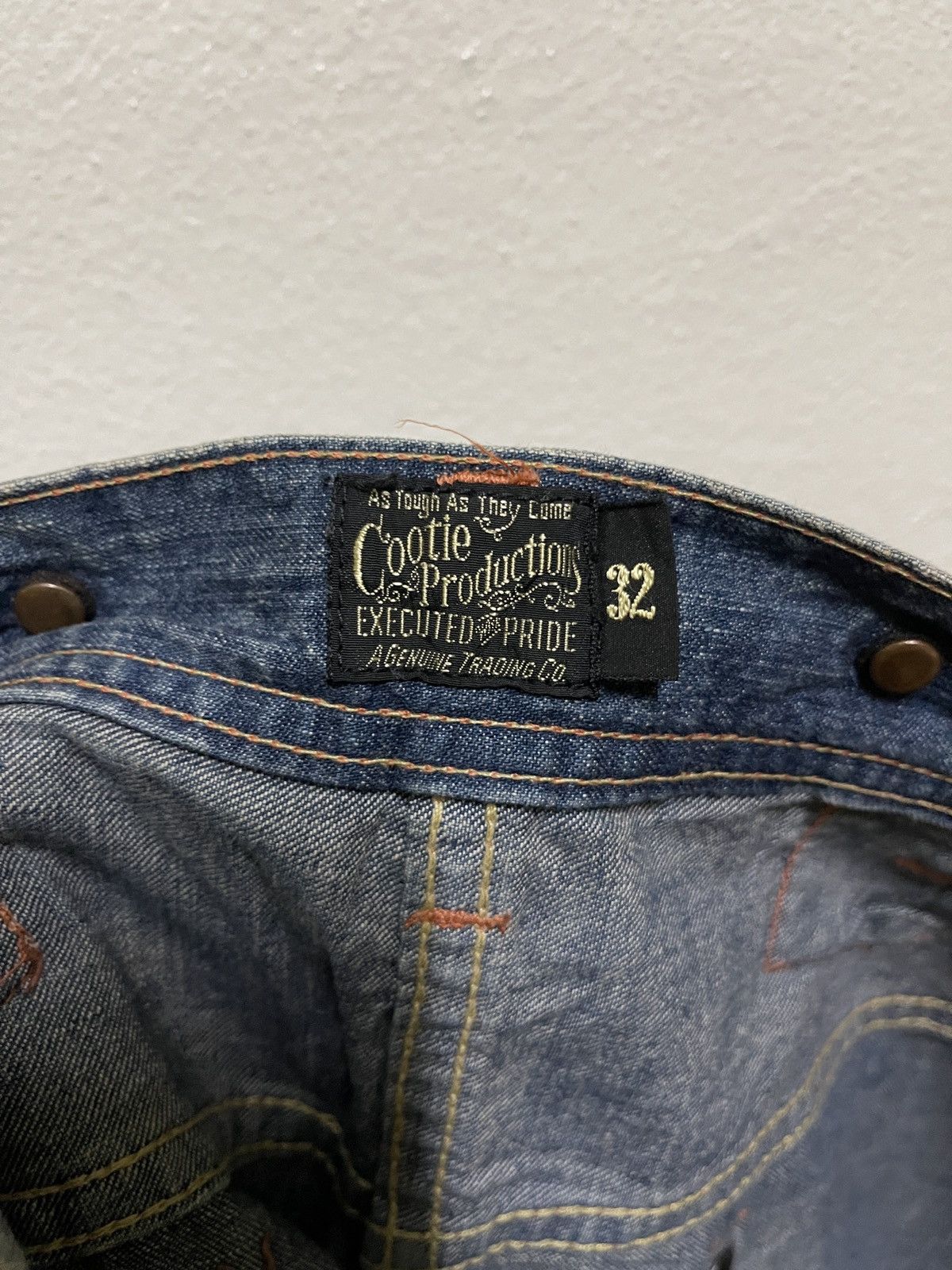 Japanese Brand Cootie Productions Buckle Back Jeans Faded Size US 32 / EU 48 - 21 Thumbnail