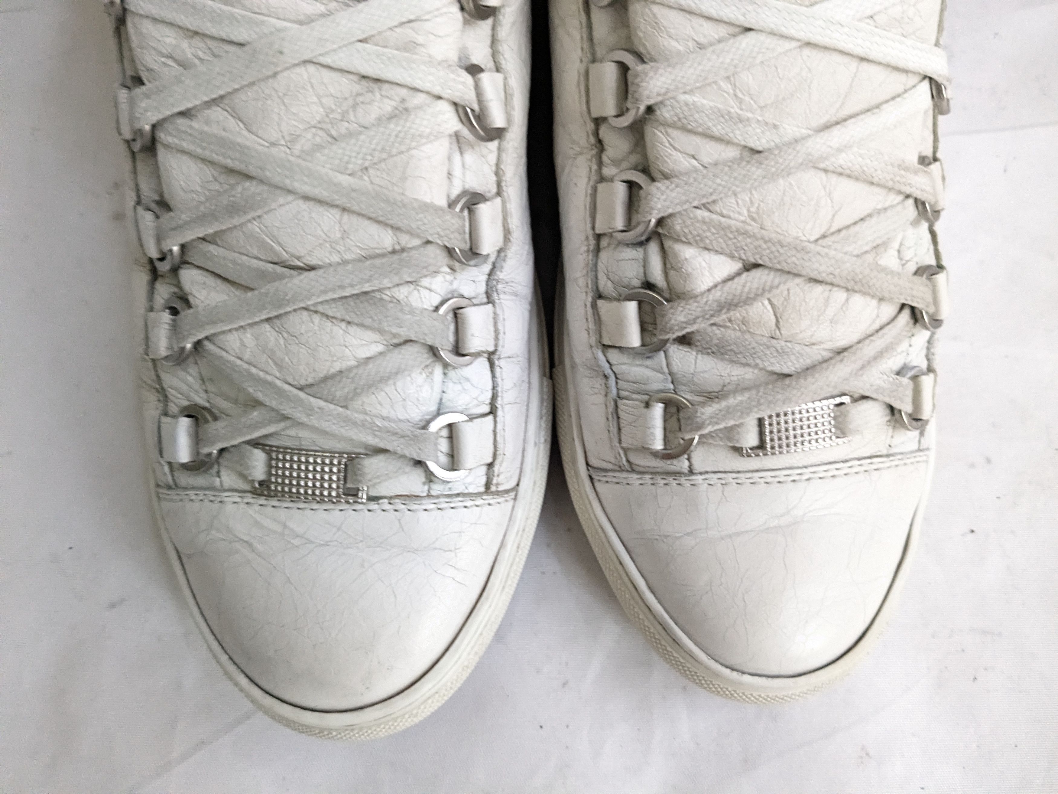 Balenciaga Balenciaga Arena White 7 Leather High Tops Lace Up Size US 7 / EU 40 - 3 Thumbnail