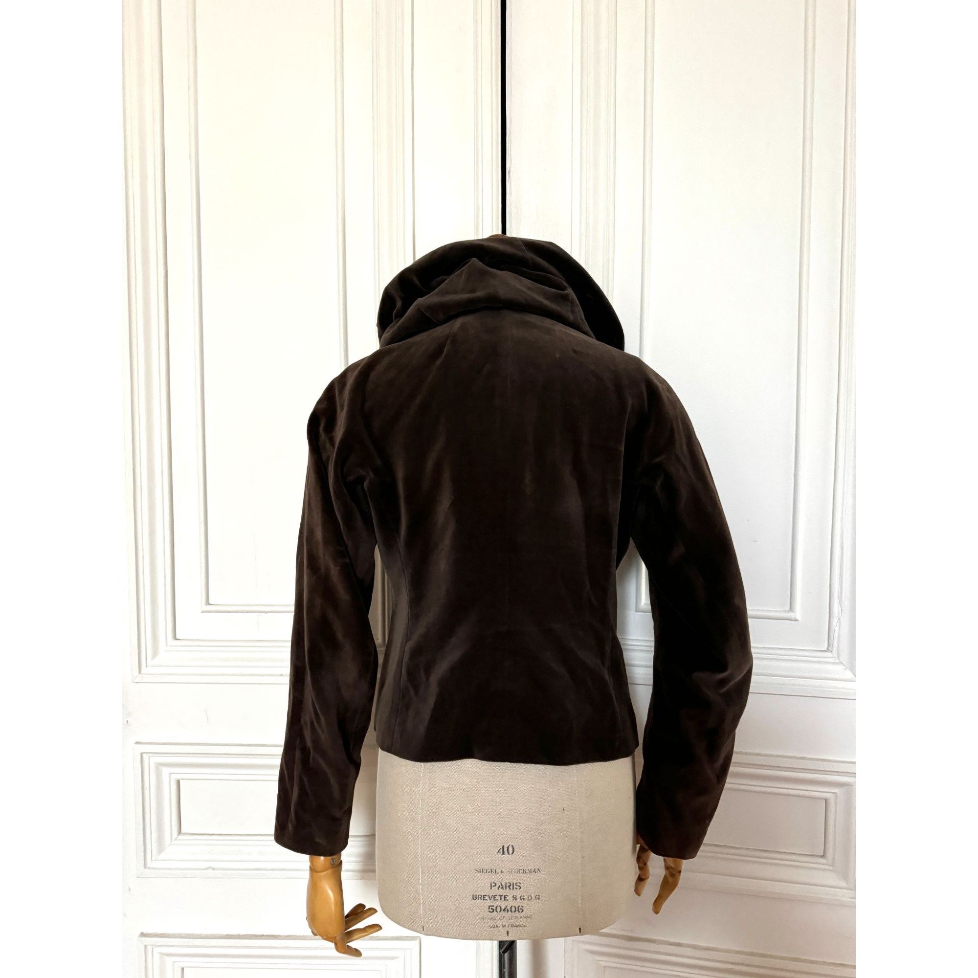 Dries Van Noten 1990s Brown Velvet Jacket Size M / US 6-8 / IT 42-44 - 4 Thumbnail