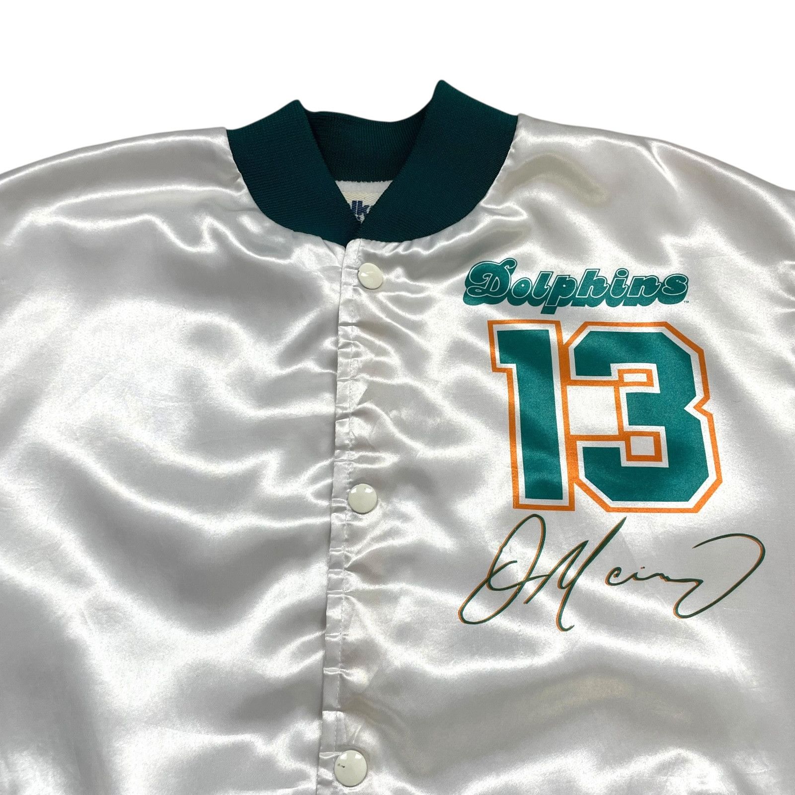 NFL 90s MIAMI DOLPHINS DAN MARINO CHALK LINE FANIMATION JACKET Size US L / EU 52-54 / 3 - 4 Thumbnail