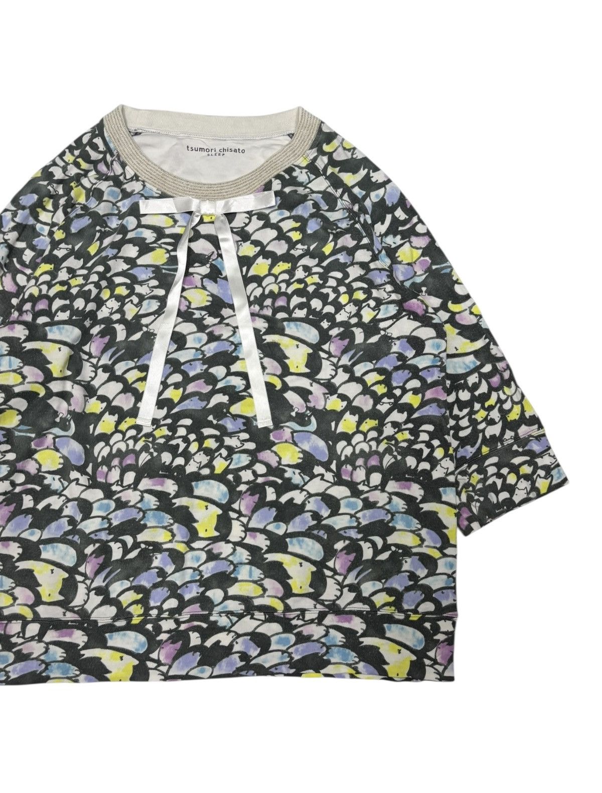 Tsumori Chisato 🔥TSUMORI CHISATO ARTISTIC PATTERN WITH RIBBON TIE DETAIL Size M / US 6-8 / IT 42-44 - 4 Thumbnail