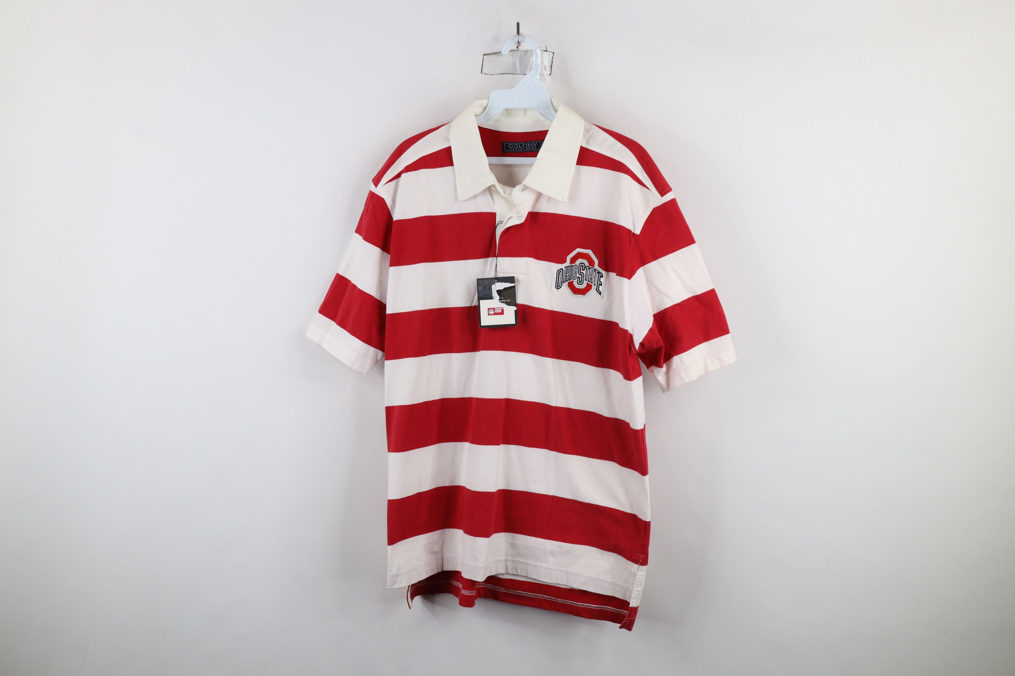 Vintage Deadstock Vintage 90s Spell Ohio State University Rugby Polo Size US M / EU 48-50 / 2 - 1 Thumbnail
