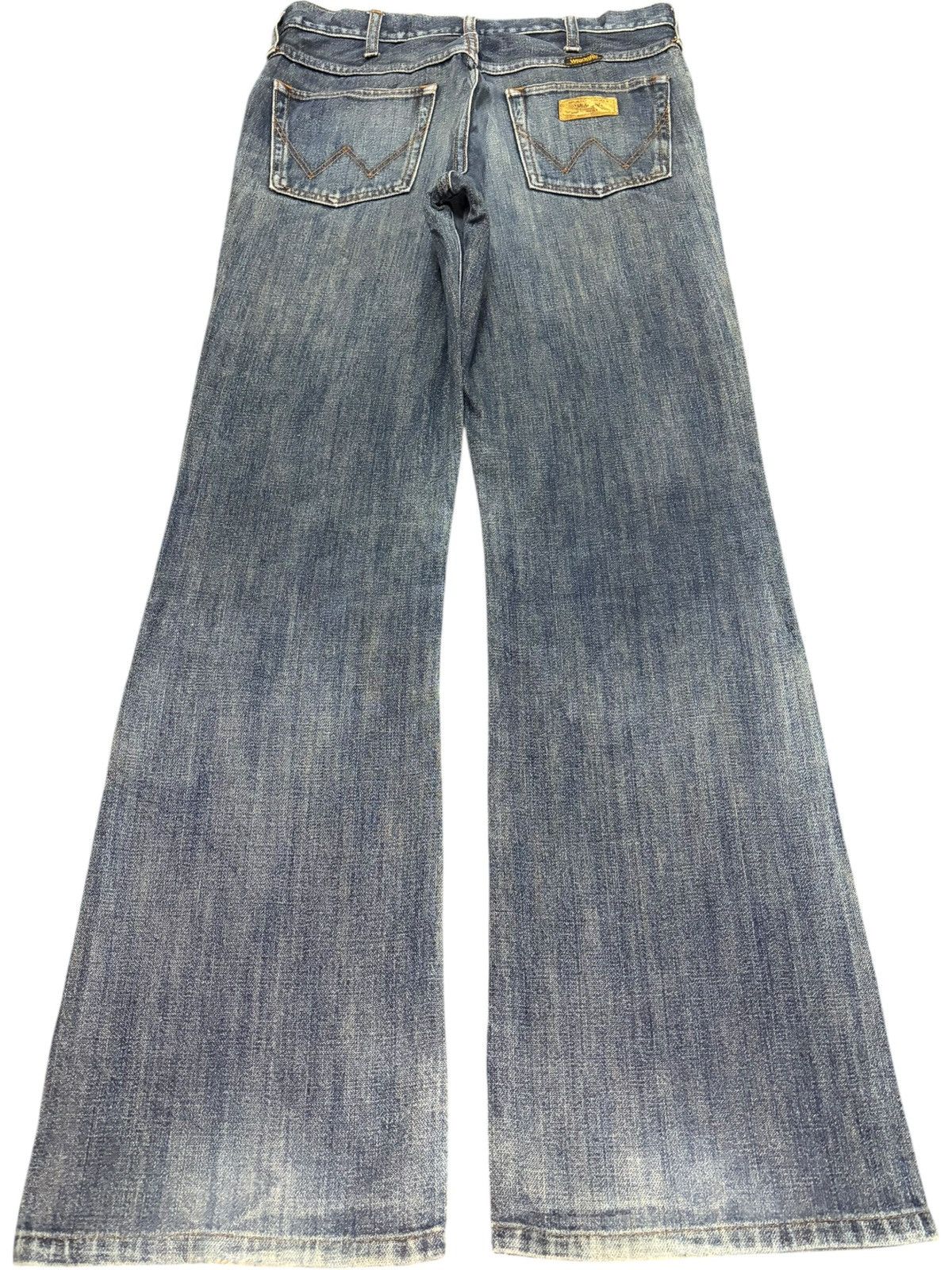 Wrangler Vintage Wrangler Rusty Wash Distress Flare Jeans Size US 30 / EU 46 - 2 Thumbnail