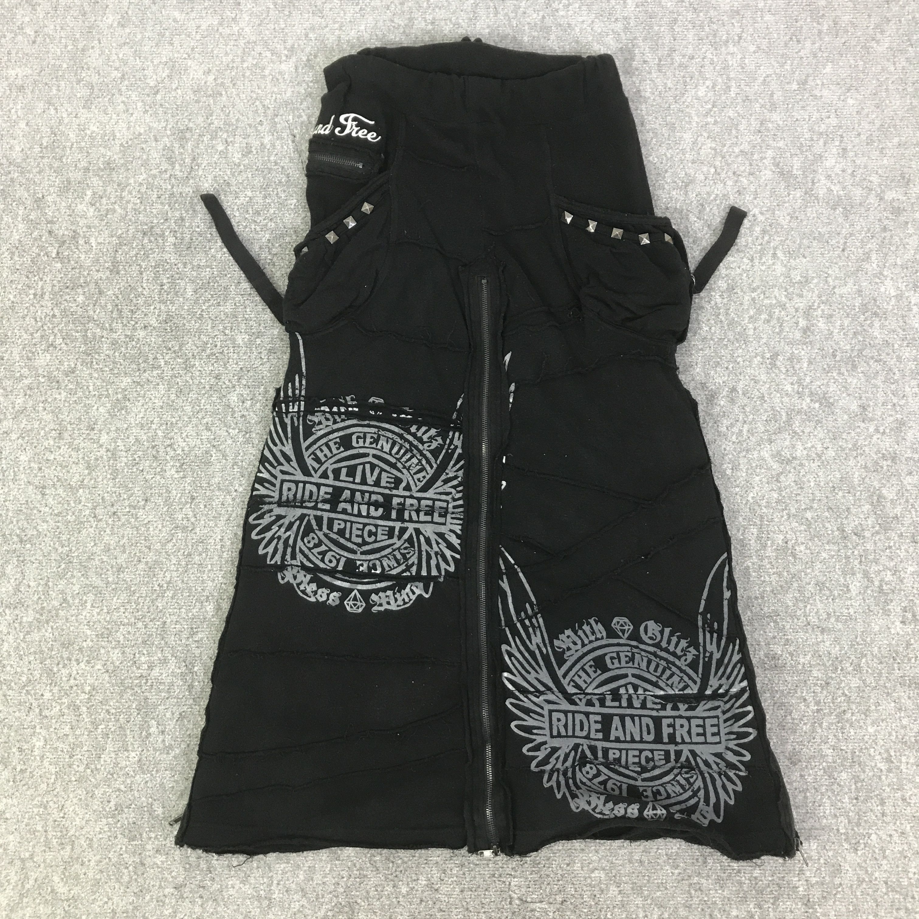 Japanese Brand PUNK SKIRT BLACK JAPANESE BRAND MEXI SKIRT K130B6 Size 28" / US 6 / IT 42 - 4 Thumbnail