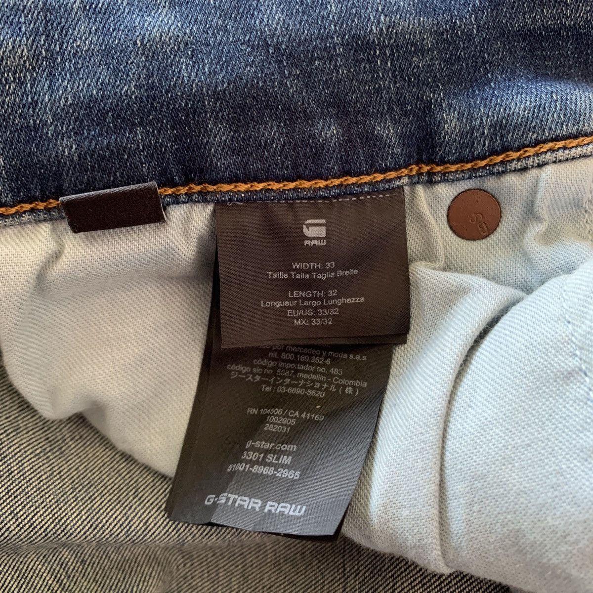 G-Star G-Star Raw Jeans 3301 Slim Y2K Drip Size US 33 - 8 Thumbnail