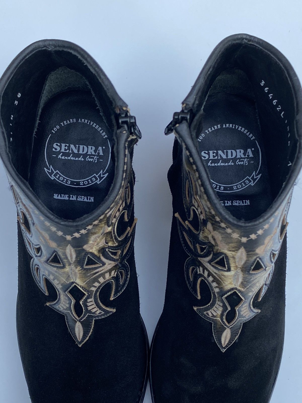 Sendra Sendra Dark Westerboot Leather Cowboy Boots Size US 8 / IT 38 - 15 Thumbnail