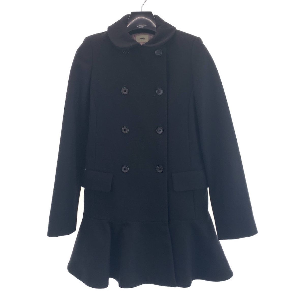 Fendi Fendi Fendi Wool Rayon Peacoat Frill Coat Kids Canvas Outerwear Size ONE SIZE - 1 Thumbnail