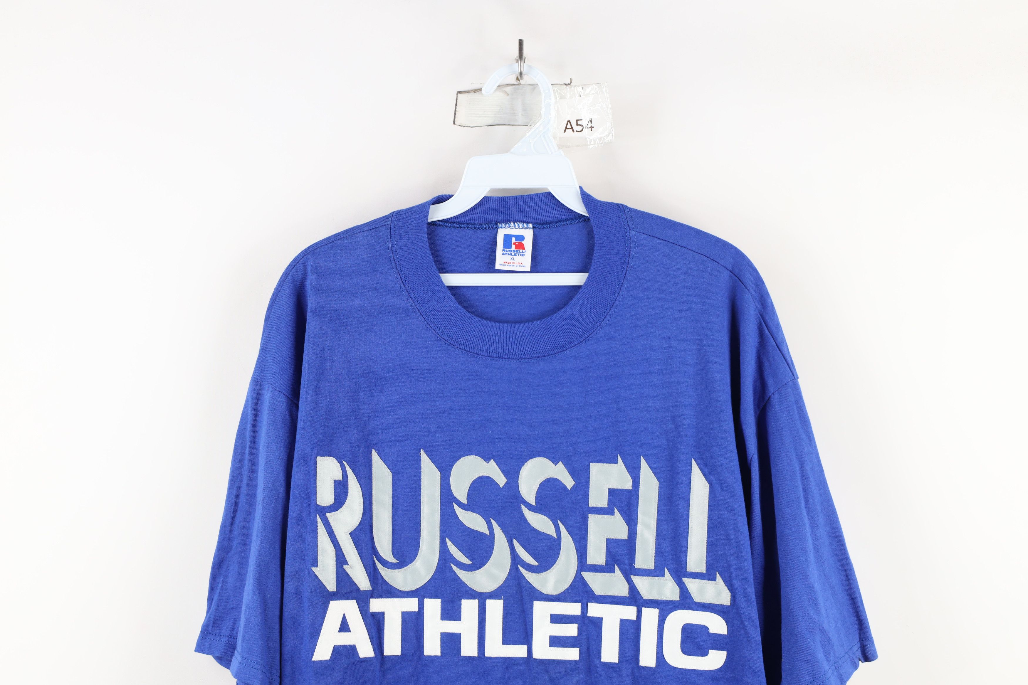 Russell Athletic × Vintage Vintage 90s Russell Athletic Shadow Short Sleeve T-Shirt USA Size US XL / EU 56 / 4 - 2 Thumbnail