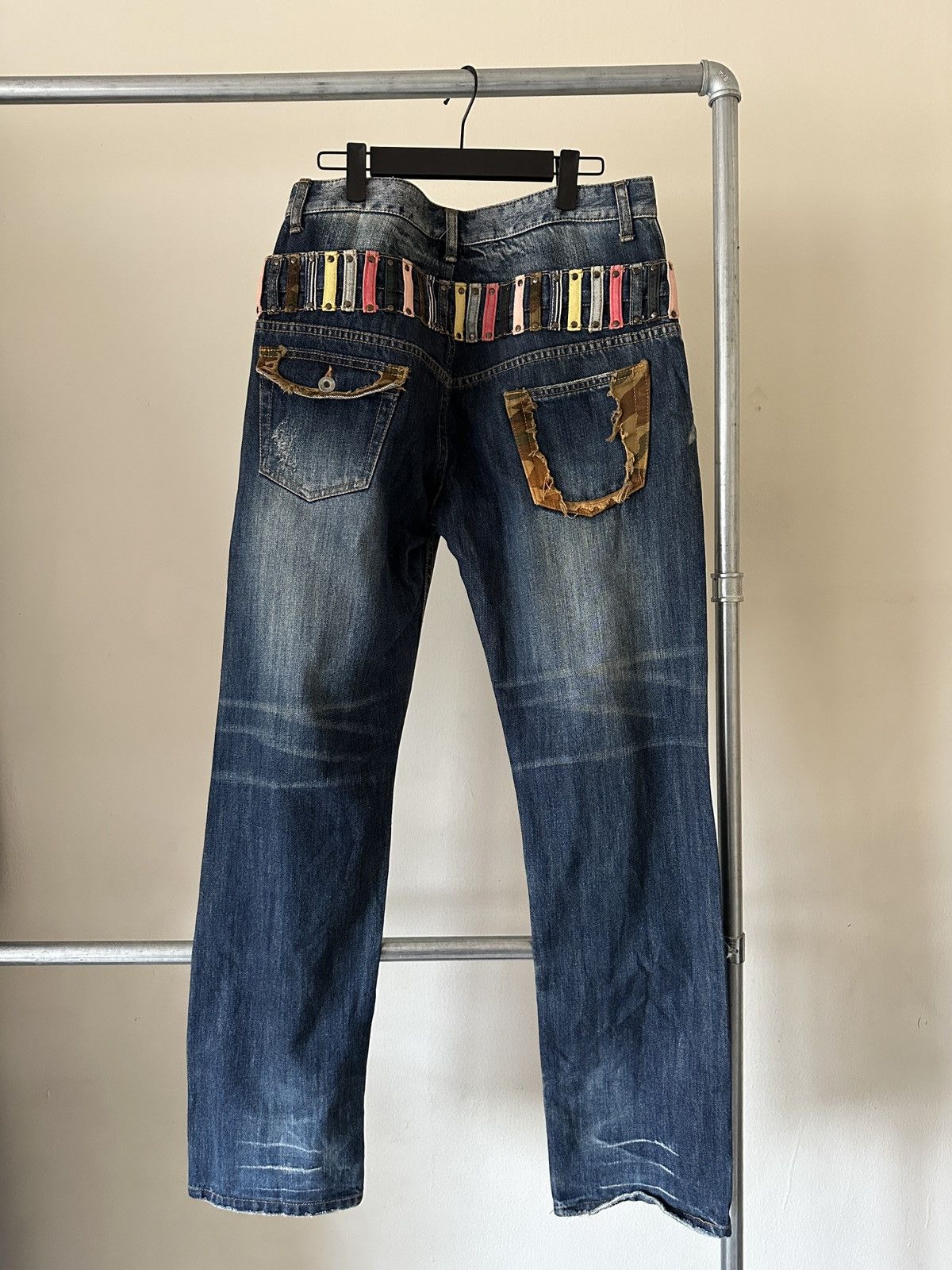 Japanese Brand 2000s Jackrose Double waist jeans Size US 32 / EU 48 - 6 Thumbnail
