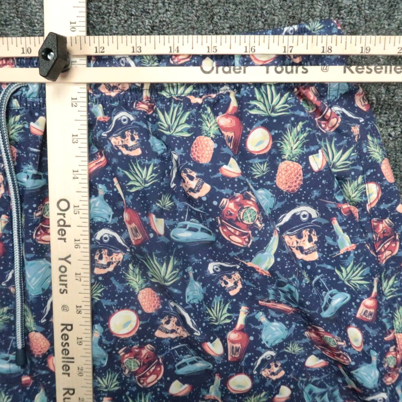 Peter Millar Peter Millar Swim Trunks Mens XXL Blue Seaside Ship Faced Skull Lined Shorts Size US 39 - 7 Thumbnail