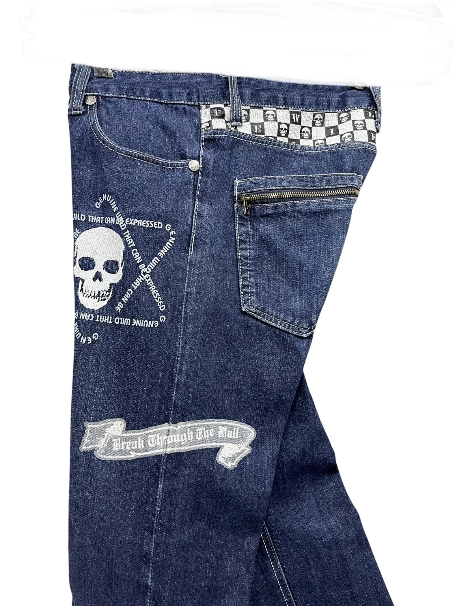 Seditionaries WILD LIFE Punk! Embroidery Skulls Inspired by Number (N)ine Size US 32 / EU 48 - 2 Thumbnail