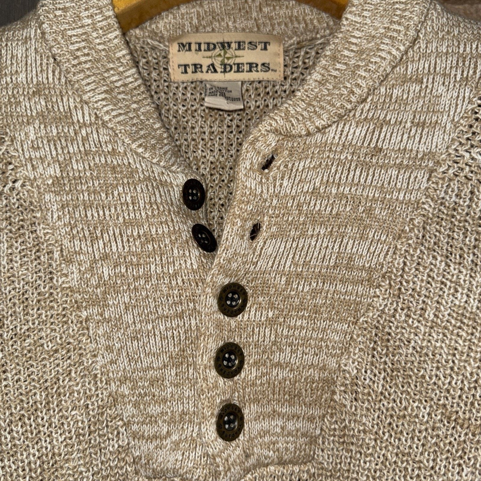 Other Vintage Fisherman Oversized Sweater Beige Birdseye Sz M Size US M / EU 48-50 / 2 - 2 Thumbnail