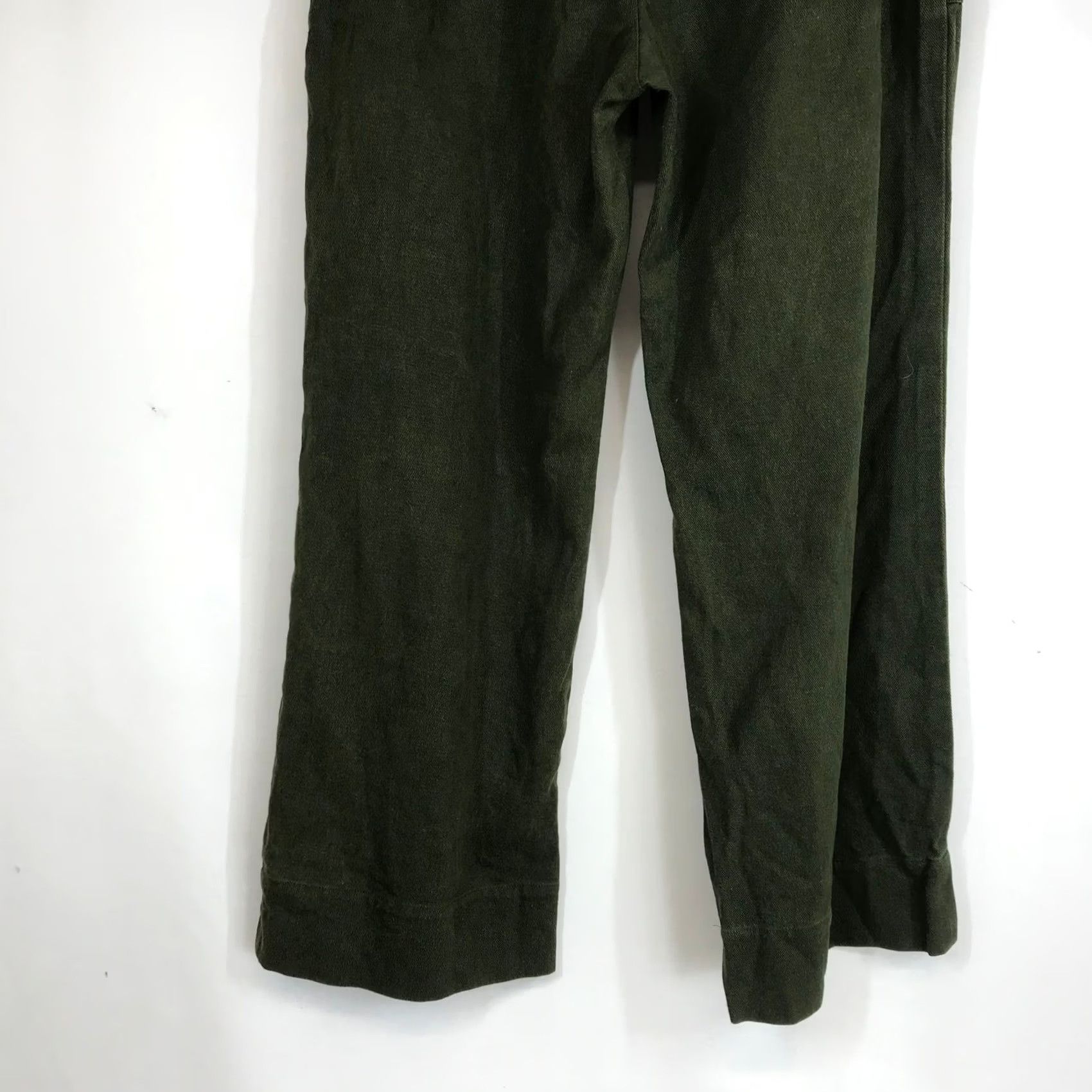 Equipment militaries equipment Pants Womens 32 High Waisted Wide Leg Olive Button Fly Utility Size 24" / US 00 / IT 34 - 6 Thumbnail
