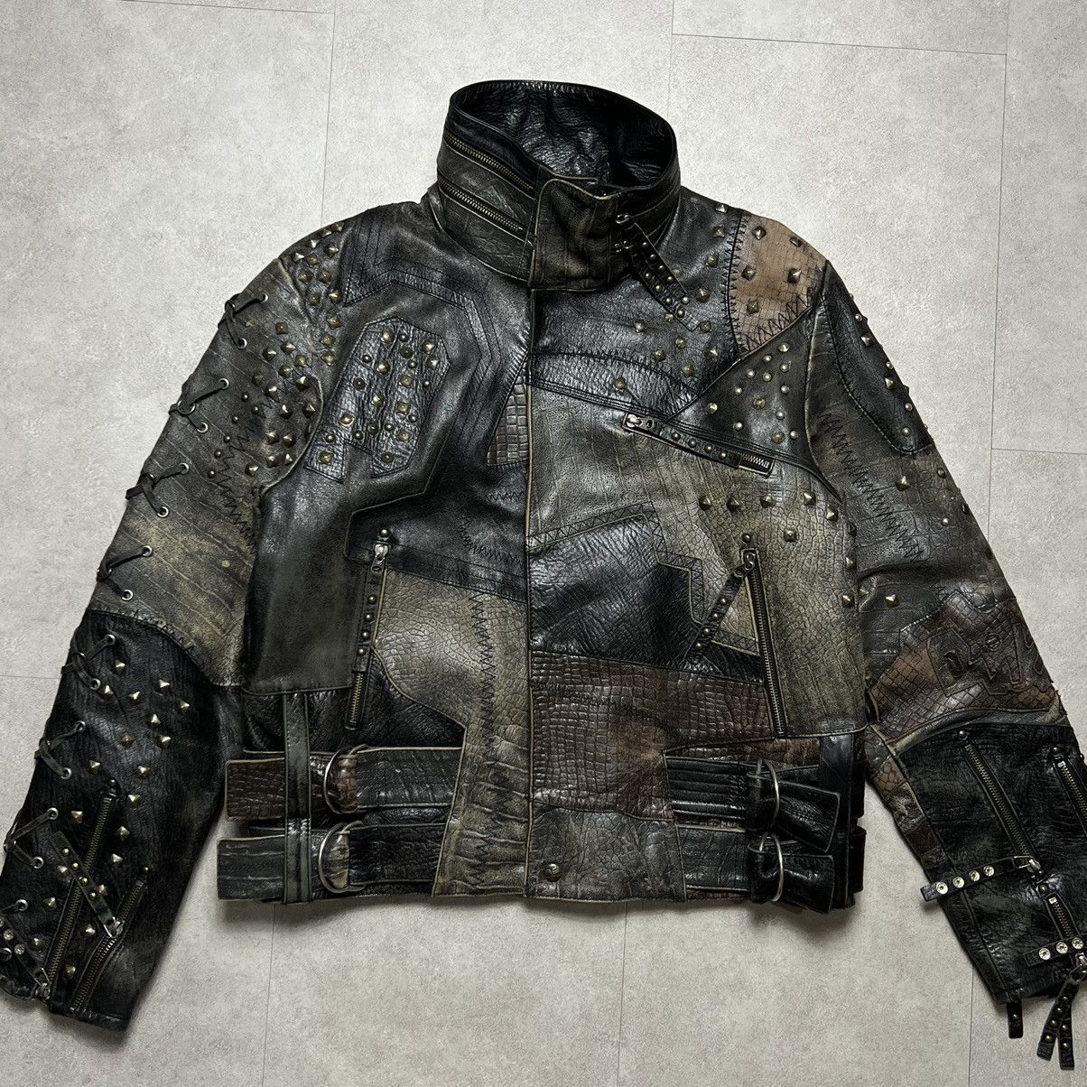 Quicksilver Quick Silver Studed Punk Leather Jacket Size US M / EU 48-50 / 2 - 1 Thumbnail