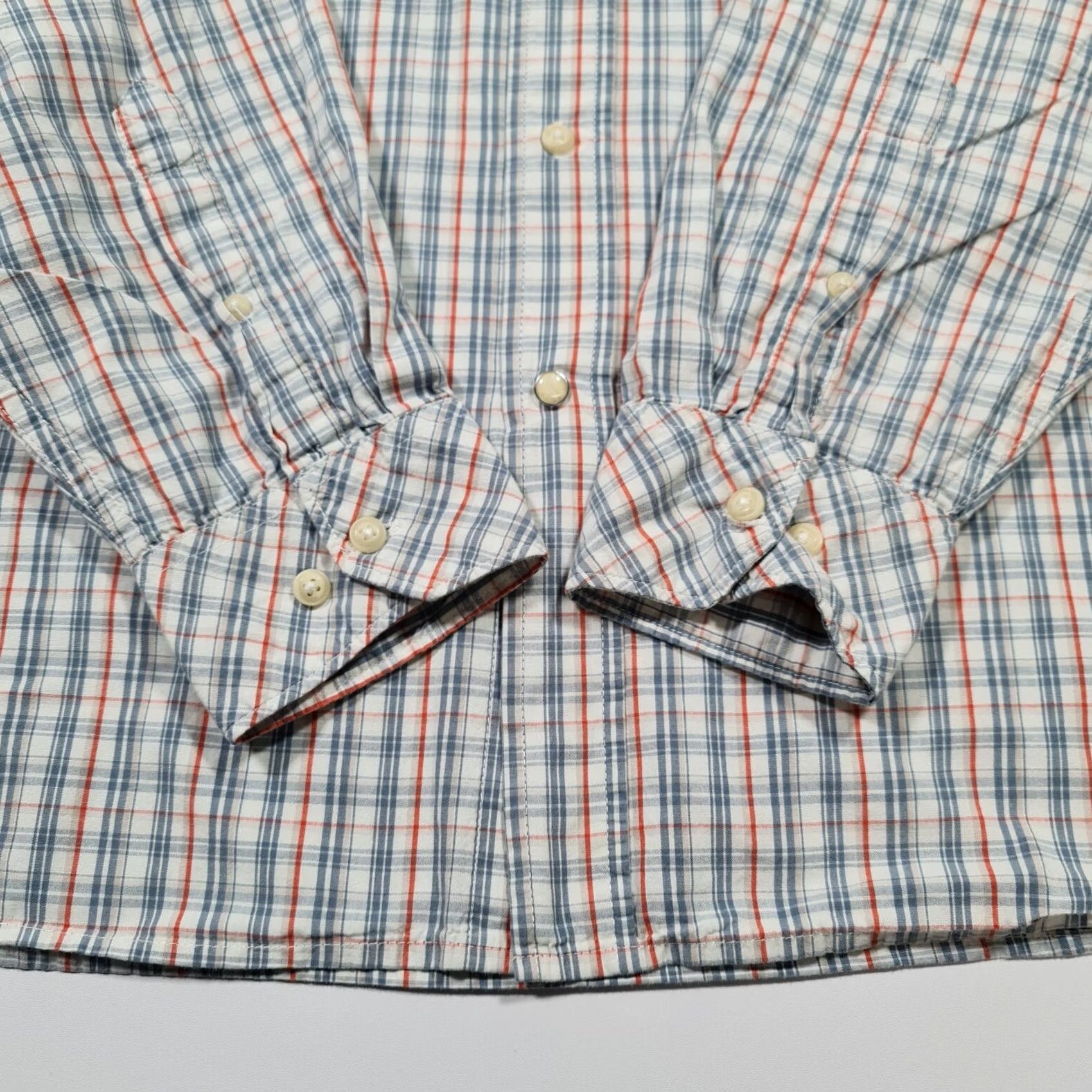 Wrangler Wrangler Shirt Mens XL Blue Check Long Sleeve Regular Fit Cotton Button Size US XL / EU 56 / 4 - 4 Thumbnail