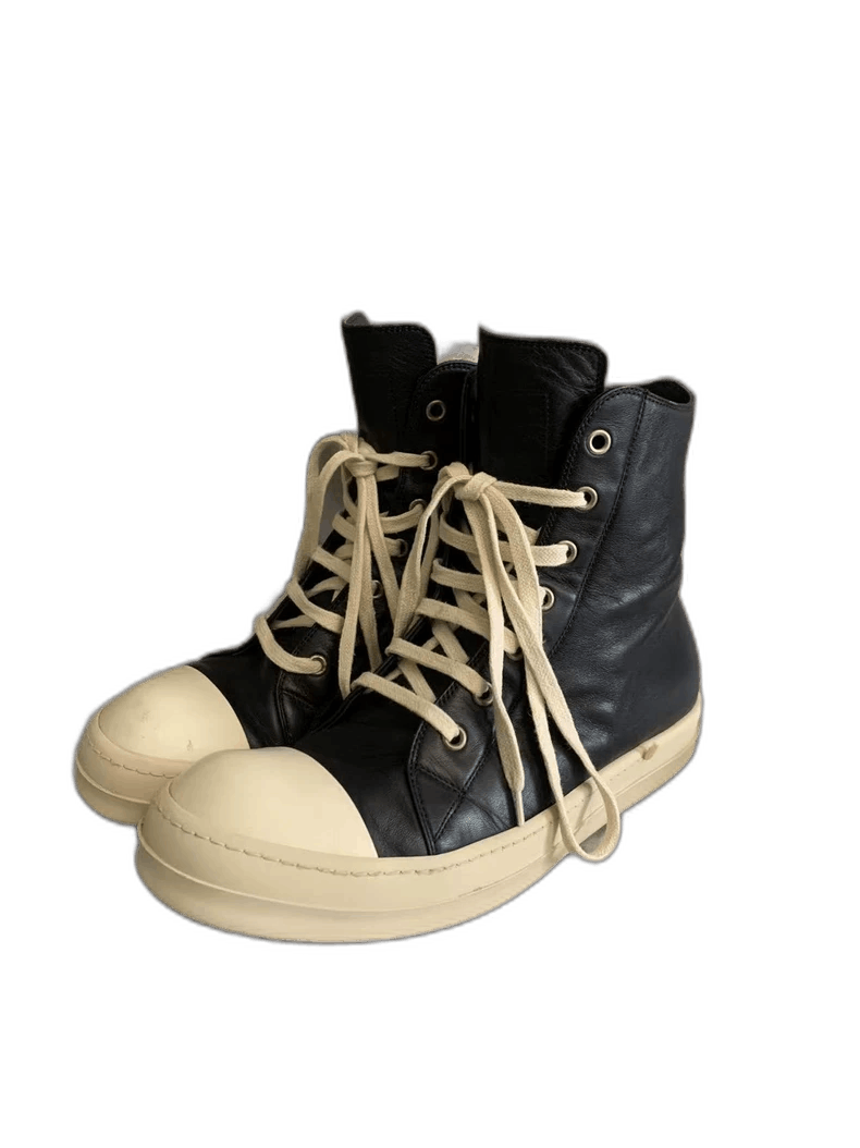 Rick Owens Rick Owens High-Top Leather Sneakers Size 40 Size US 7 / EU 40 - 1 Thumbnail