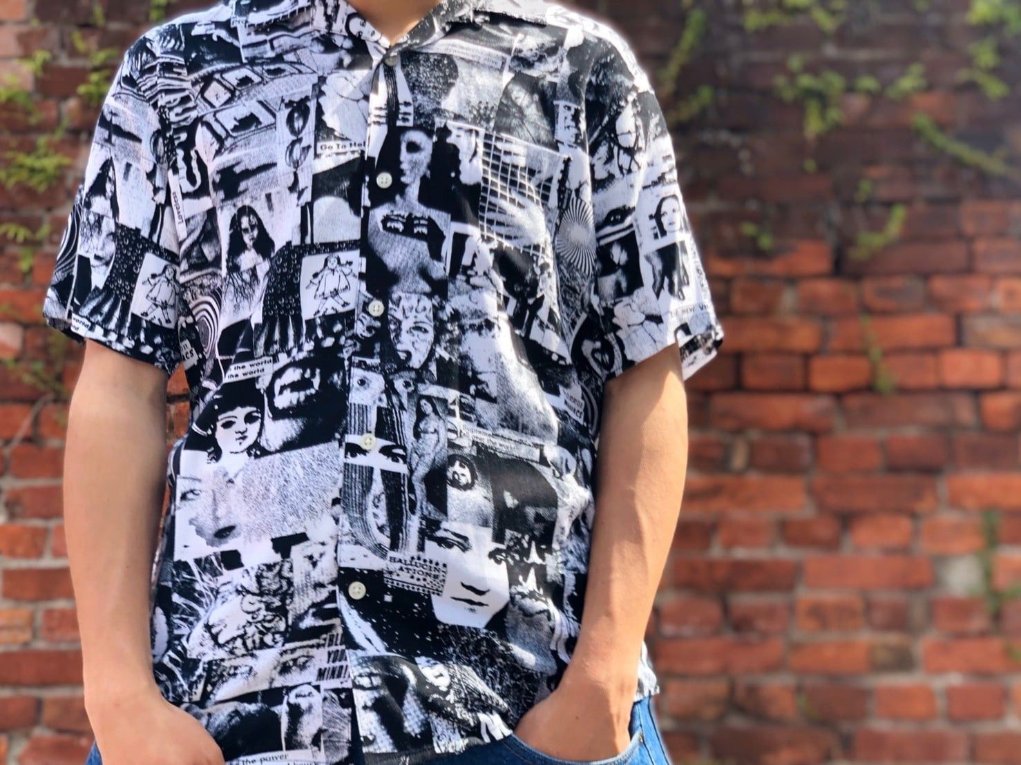 image of Supreme Vibrations Rayon Shirt Black Medium Size, Men's