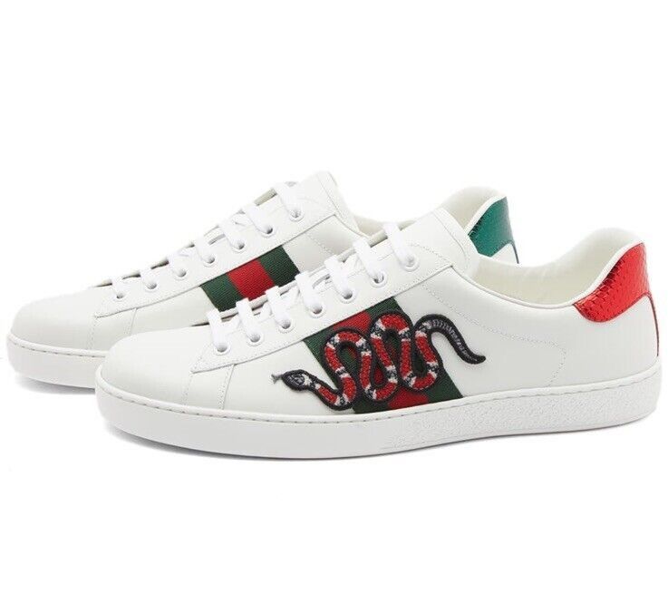 Gucci Ace Leather Snake Sneakers Size US 15 / EU 48 - 2 Thumbnail