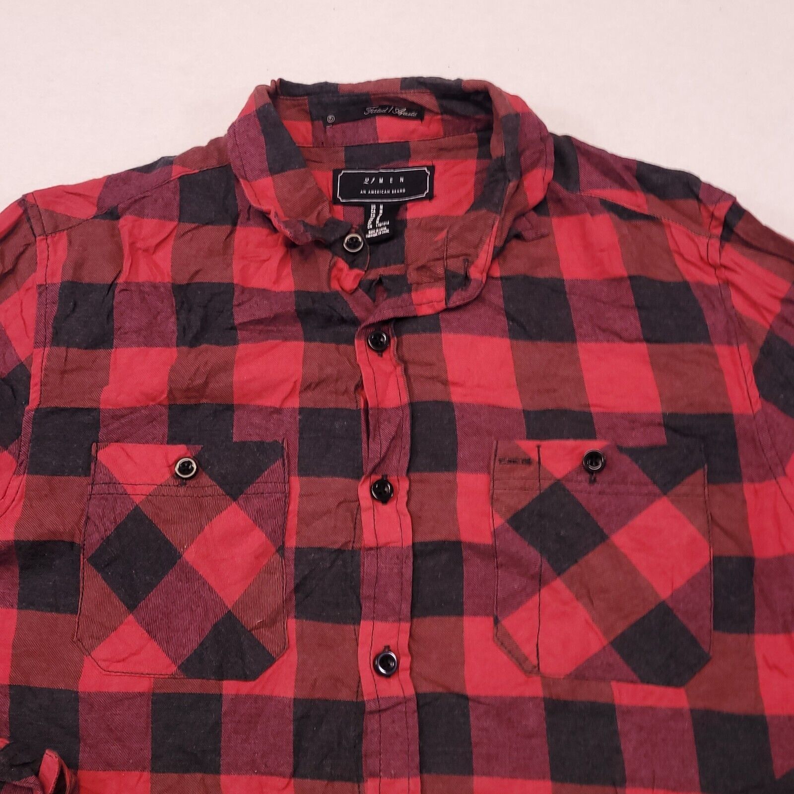21 Men 21 Men Buffalo Check Flannel Button Up Shirt Mens Size M Red Size US M / EU 48-50 / 2 - 1 Thumbnail