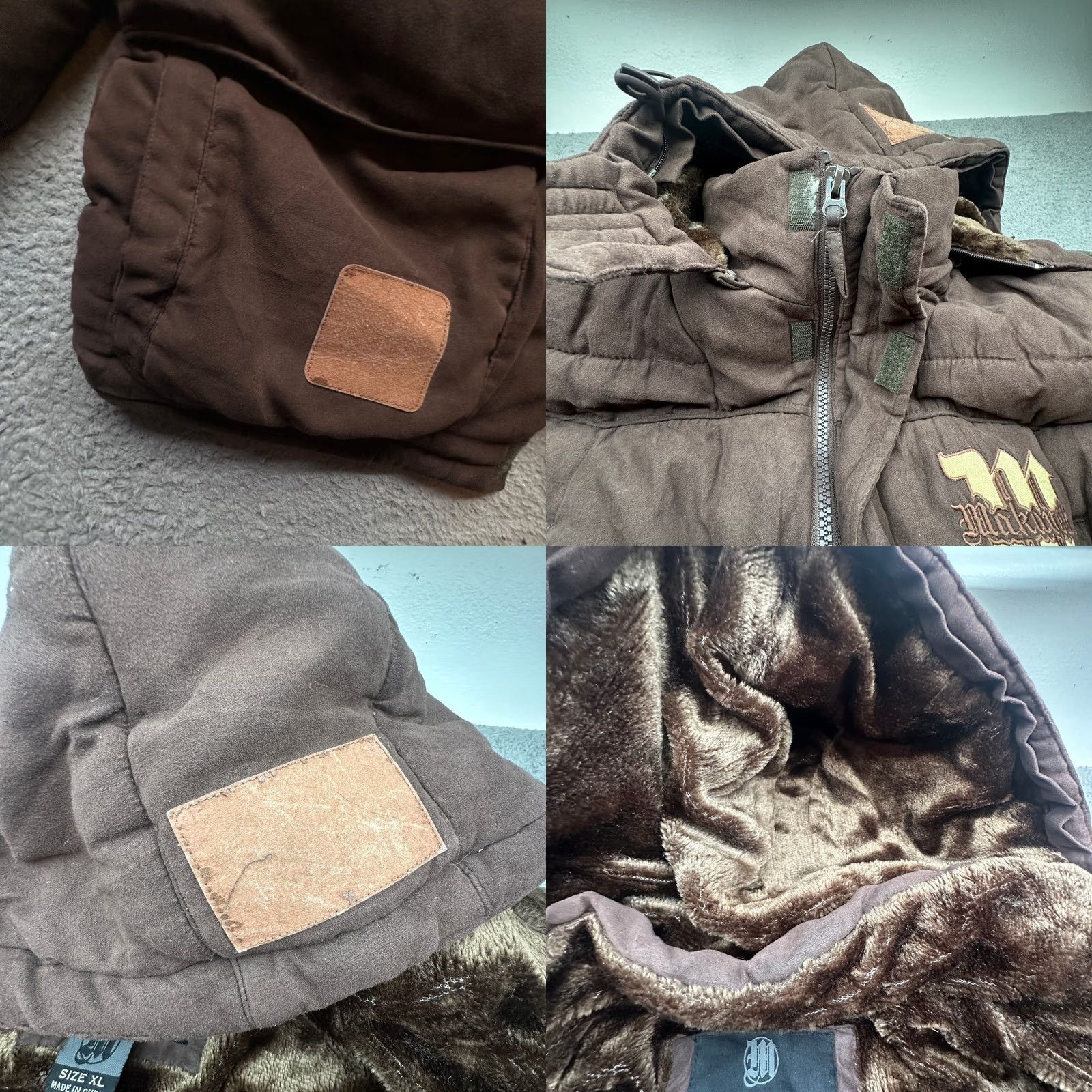 Vintage VINTAGE Makaveli Tupac Parka Brown Puffer Jacket Mens XL Hooded Heavyweight Long Coat Jacket Size US XL / EU 56 / 4 - 8 Thumbnail