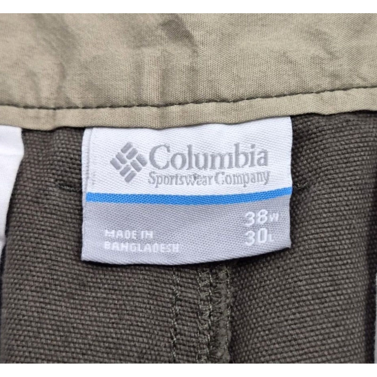 Vintage Columbia Cargo Pants Mens 38x30 Brown Canvas Regular Fit Tapered Casual Workwear Pants Size US 38 / EU 54 - 5 Thumbnail