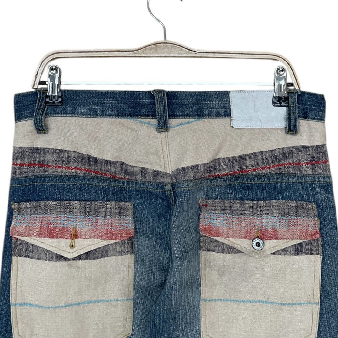 Japanese Brand × Vintage Vintage Japanese Brand SAF Patchwork Jeans 2000s Size US 31 - 8 Thumbnail